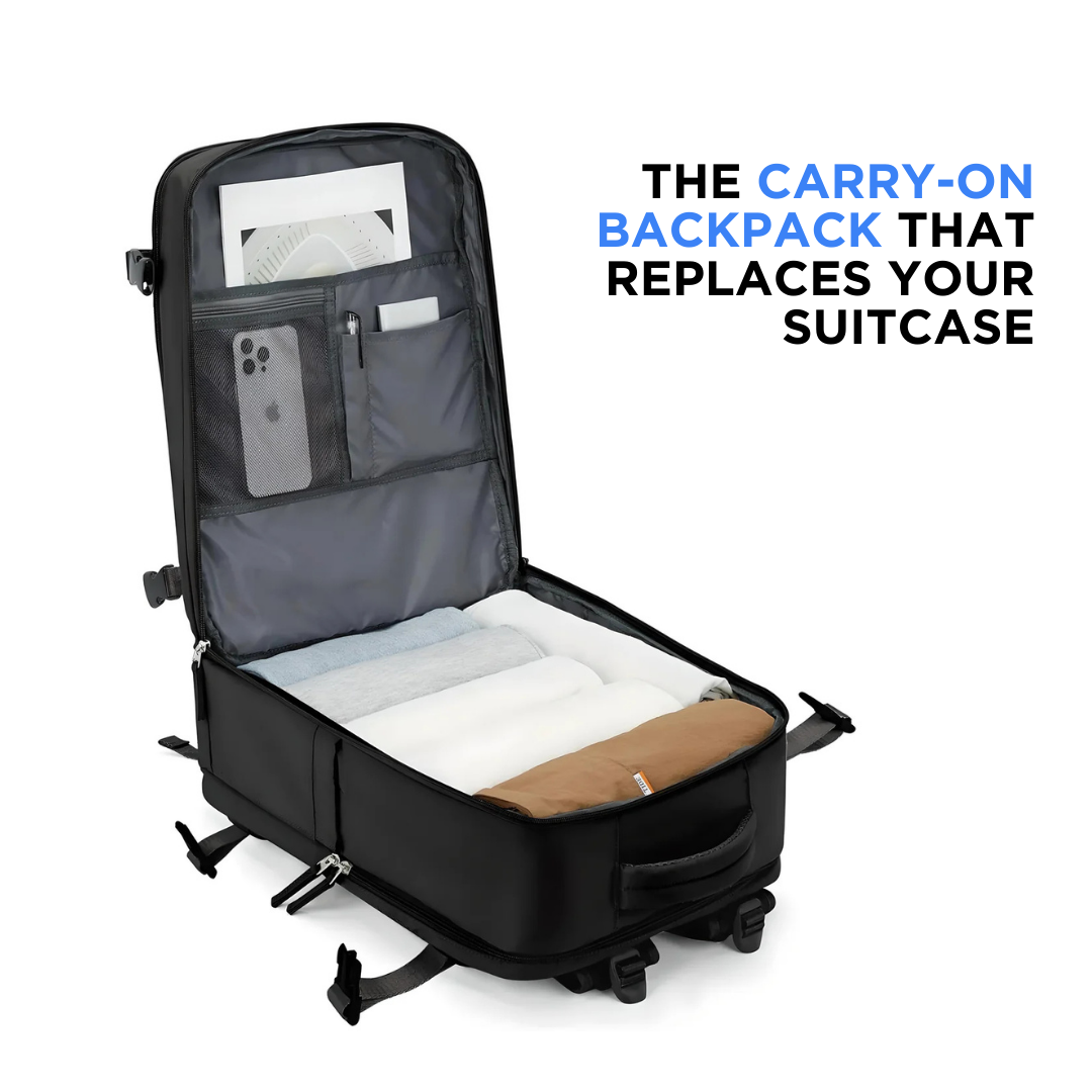 Unisex 35L Expandable Travel Backpack with Laptop Compartment and Multiple Pockets 2