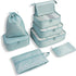 Unisex 8-Piece Packing Cube Set with Water-Resistant Exterior and Mesh Panels 14