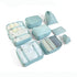 Unisex 8-Piece Packing Cube Set with Water-Resistant Exterior and Mesh Panels 8