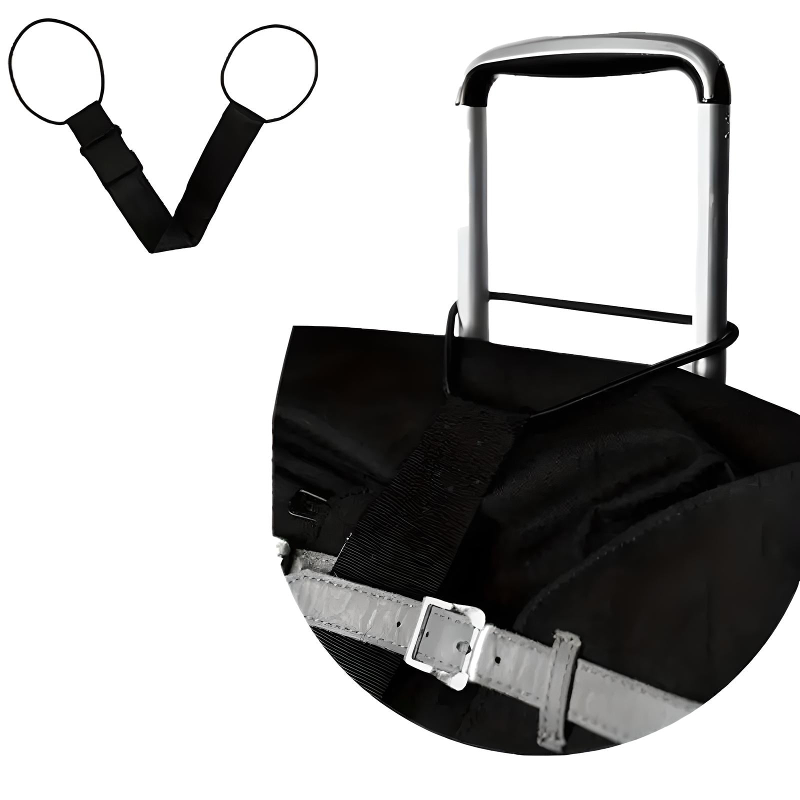 Unisex Adjustable Luggage Strap with Elastic Band and Hook Attachment 7