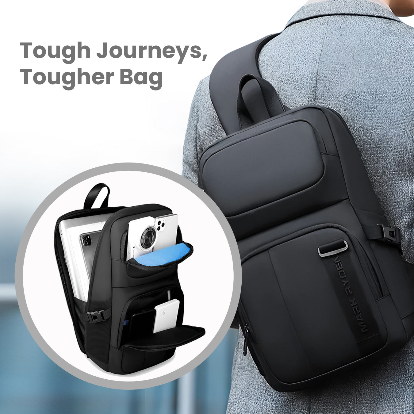Unisex Anti-Theft Crossbody Bag with RFID Blocking and Multiple Compartments 6