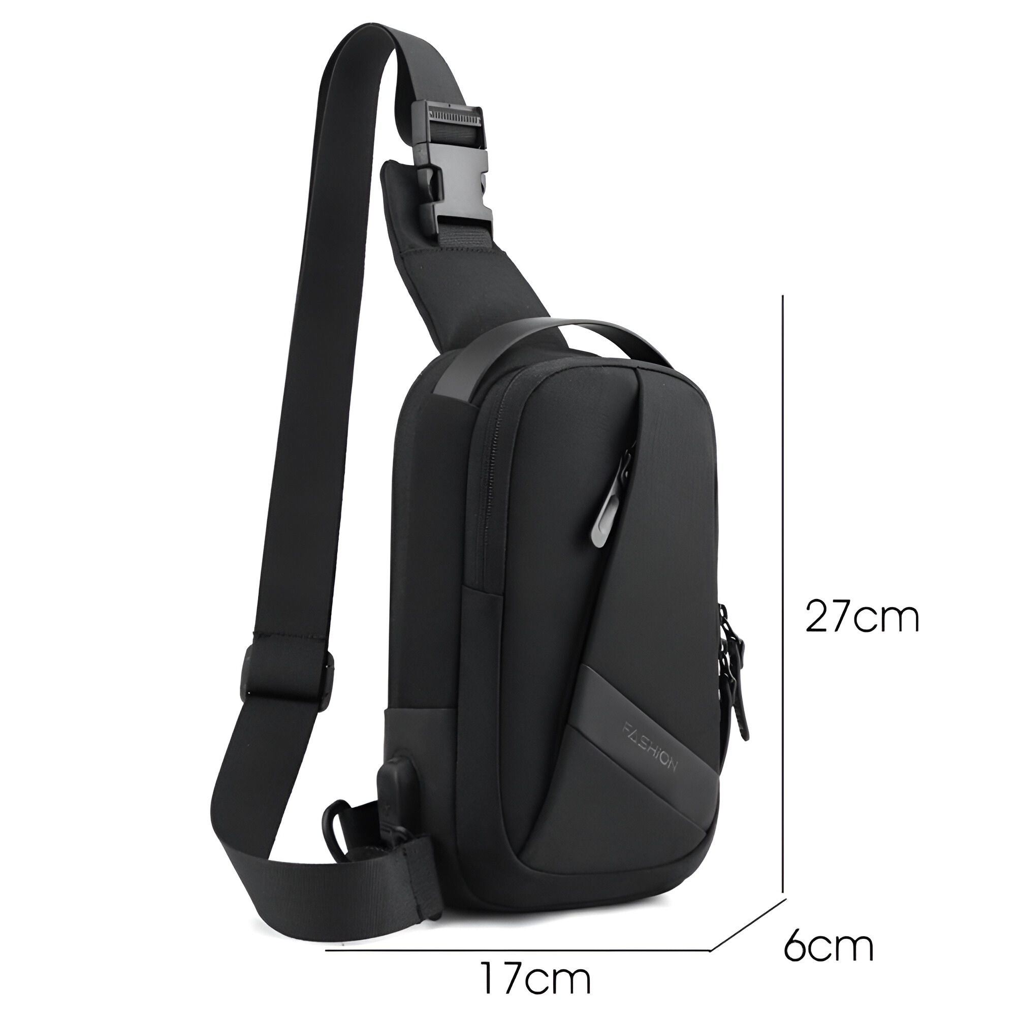 Unisex Anti-Theft Crossbody Chest Bag with USB Charging Port 9