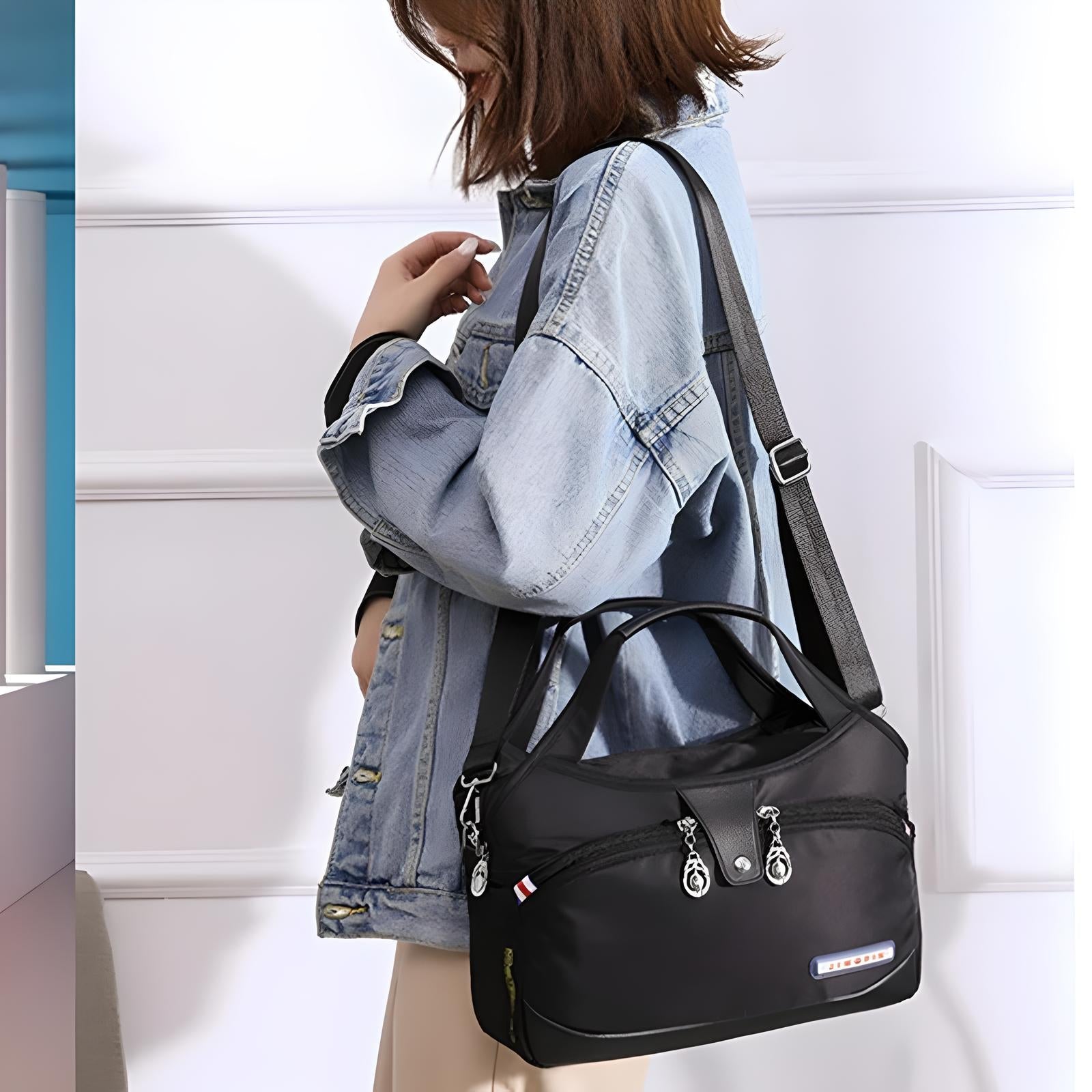 Unisex Crossbody Messenger Bag with Adjustable Strap and Multiple Compartments 8