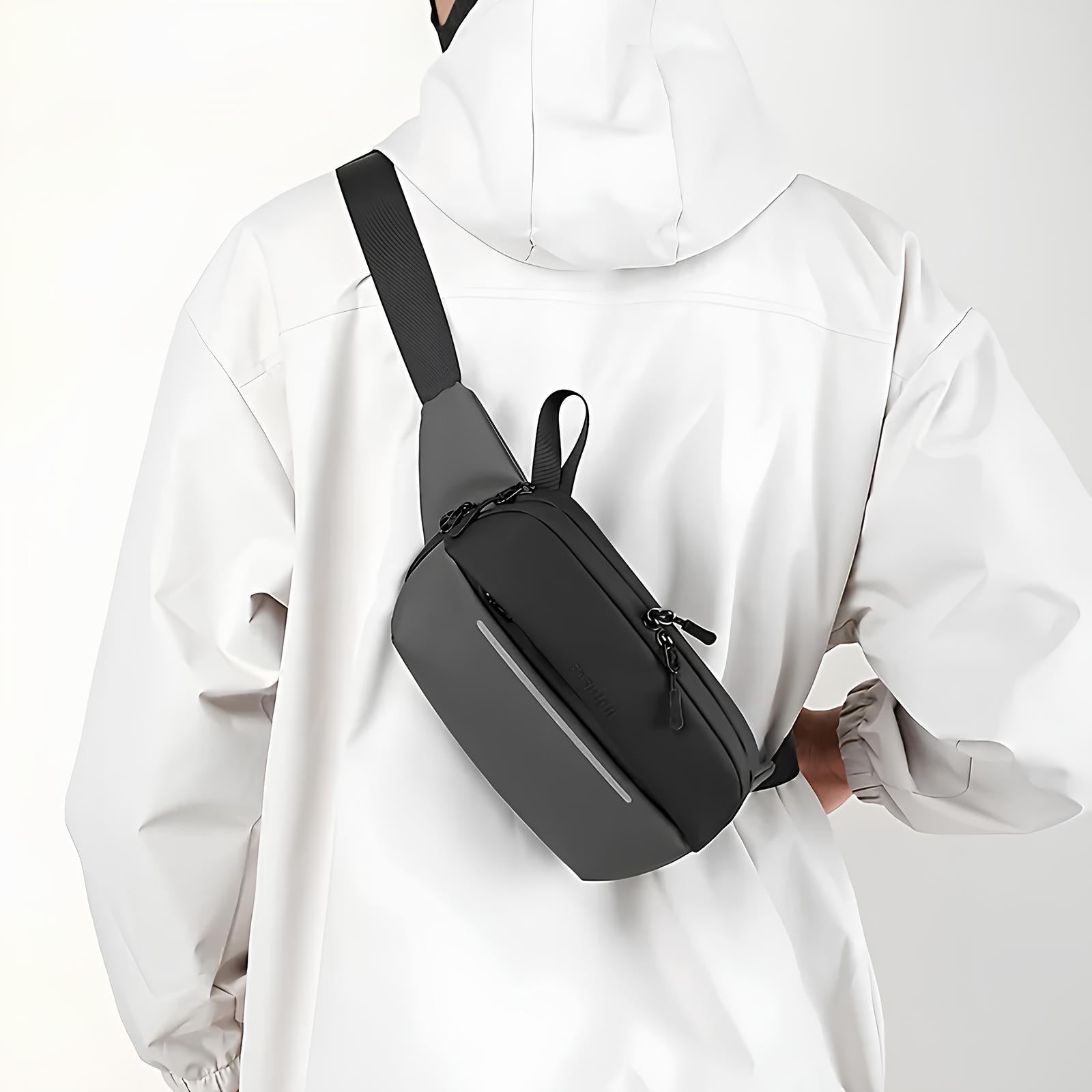 Unisex Crossbody Sling Bag with Multiple Compartments and Adjustable Strap 7