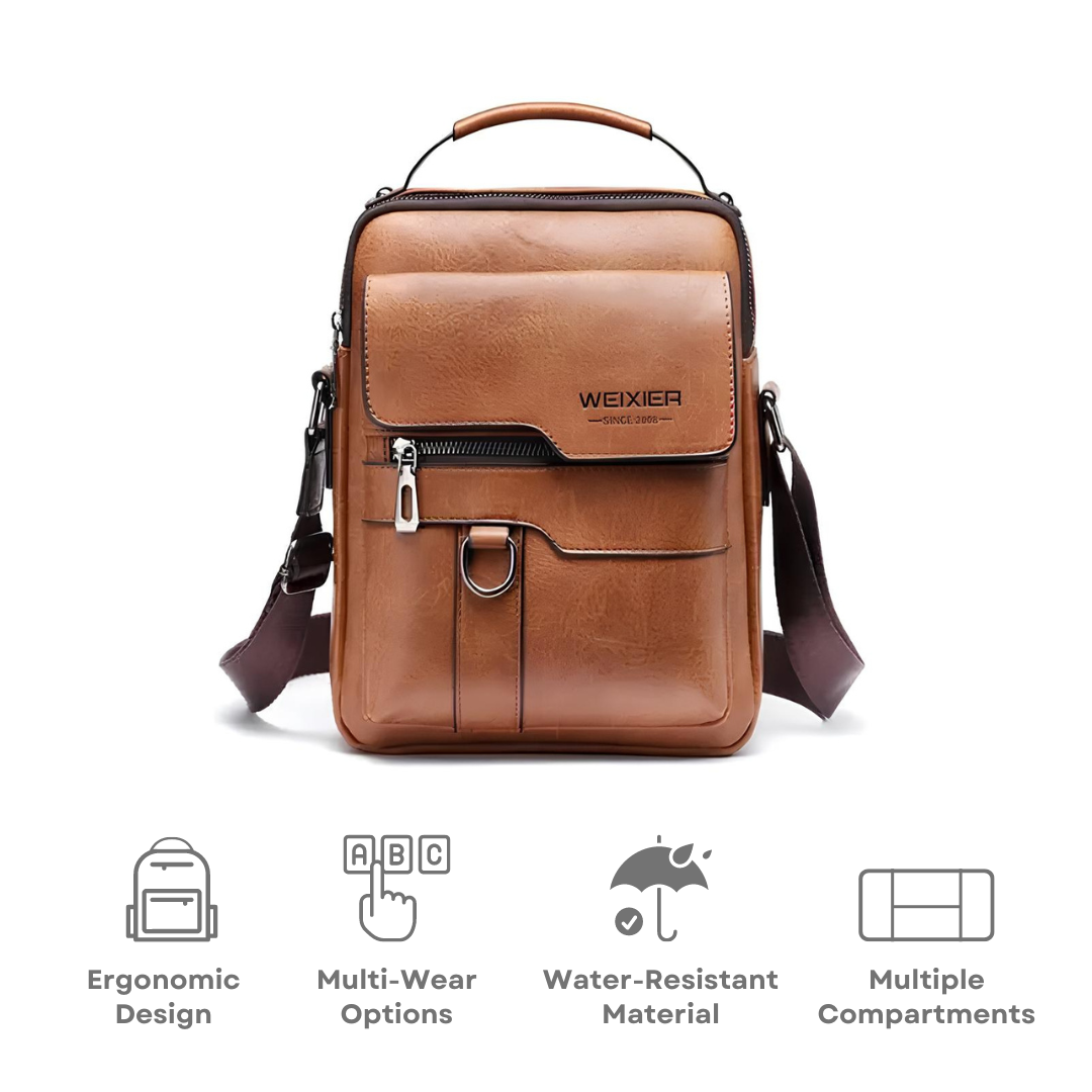 Unisex Crossbody Sling Bag with Zipped Compartments and Adjustable Strap 10