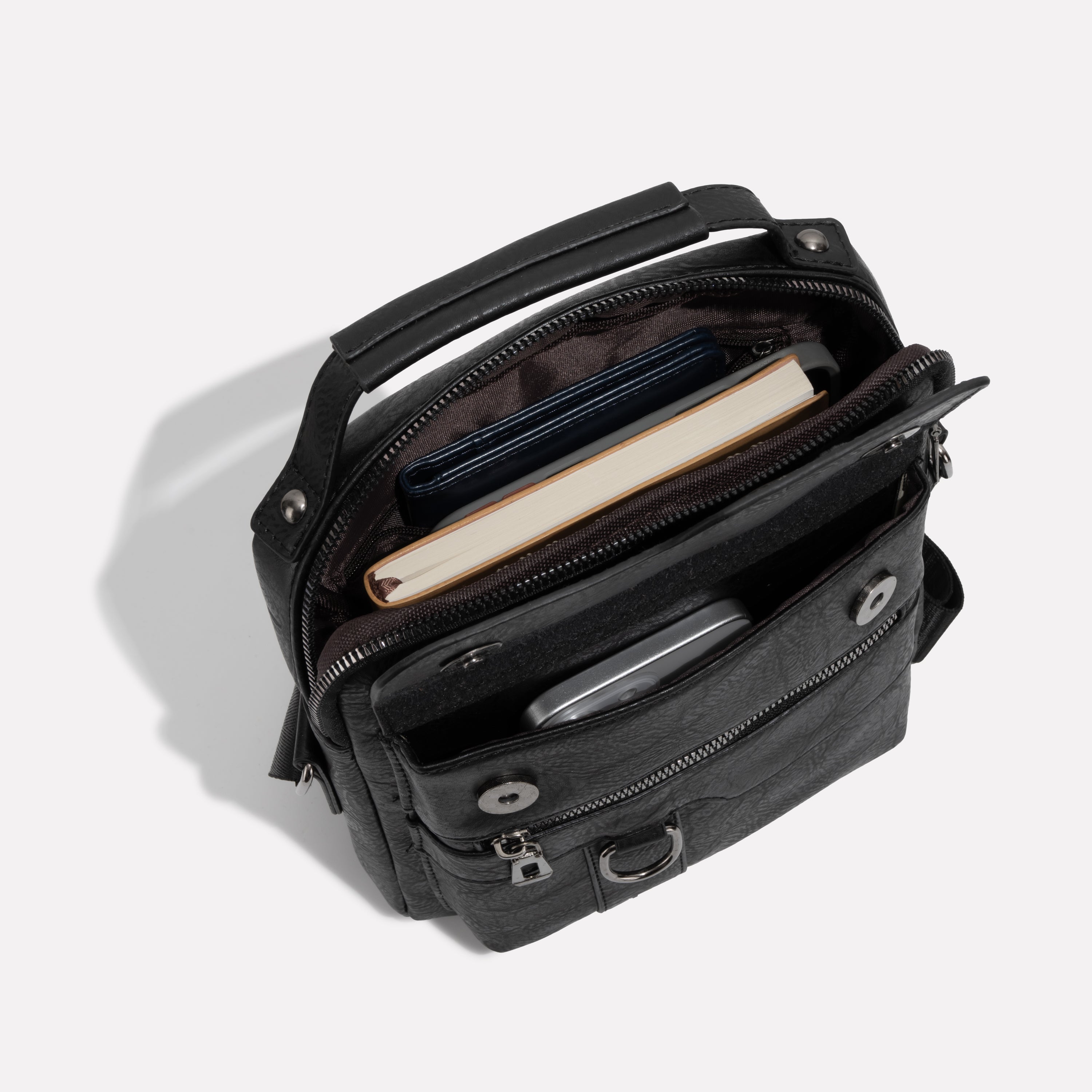 Unisex Crossbody Sling Bag with Zipped Compartments and Adjustable Strap 2