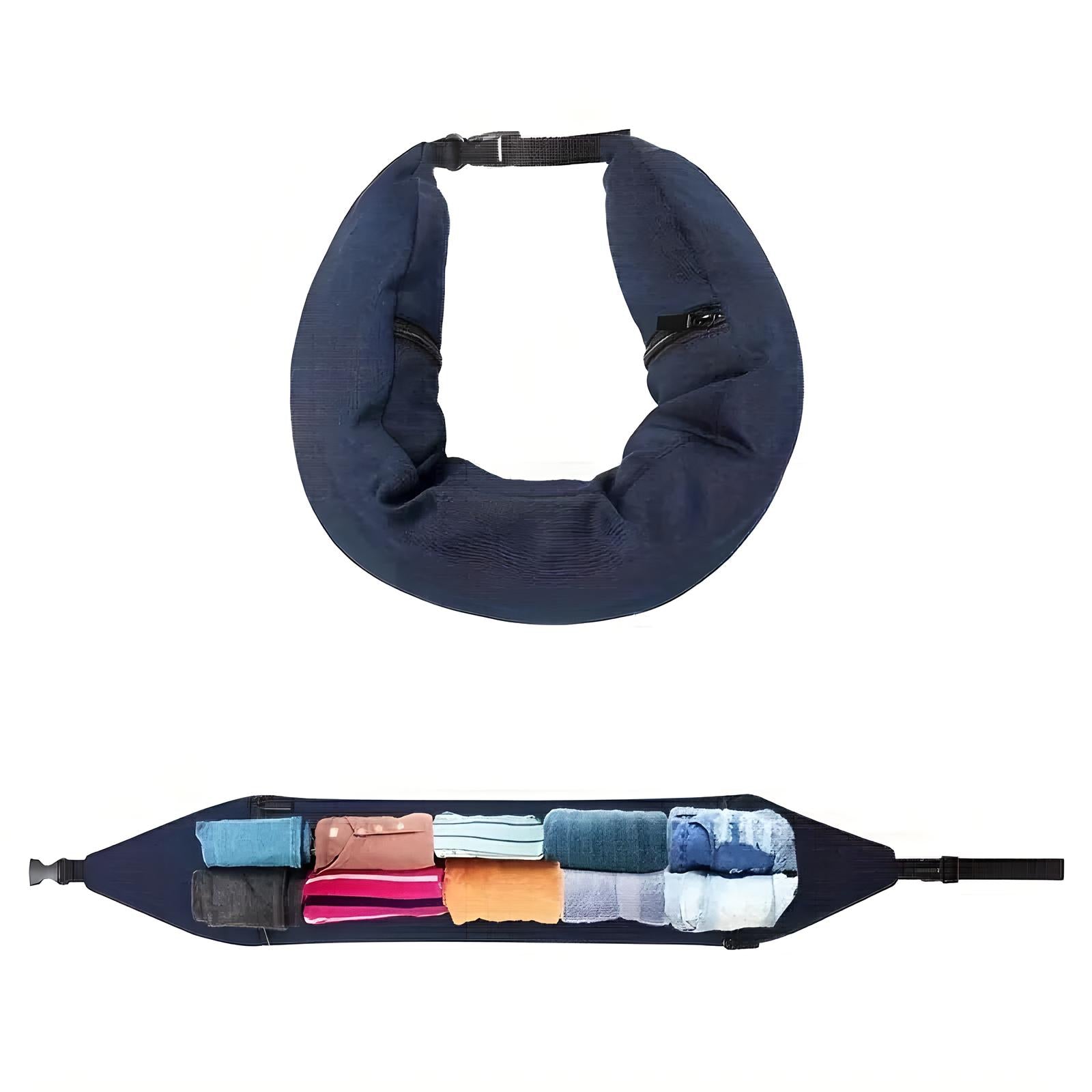 Unisex Dual-Purpose Travel Neck Pillow with Storage Compartment 12