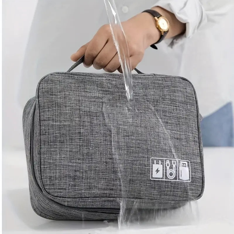 Unisex Electronics Organizer Case with Adjustable Dividers and Waterproof Exterior 8