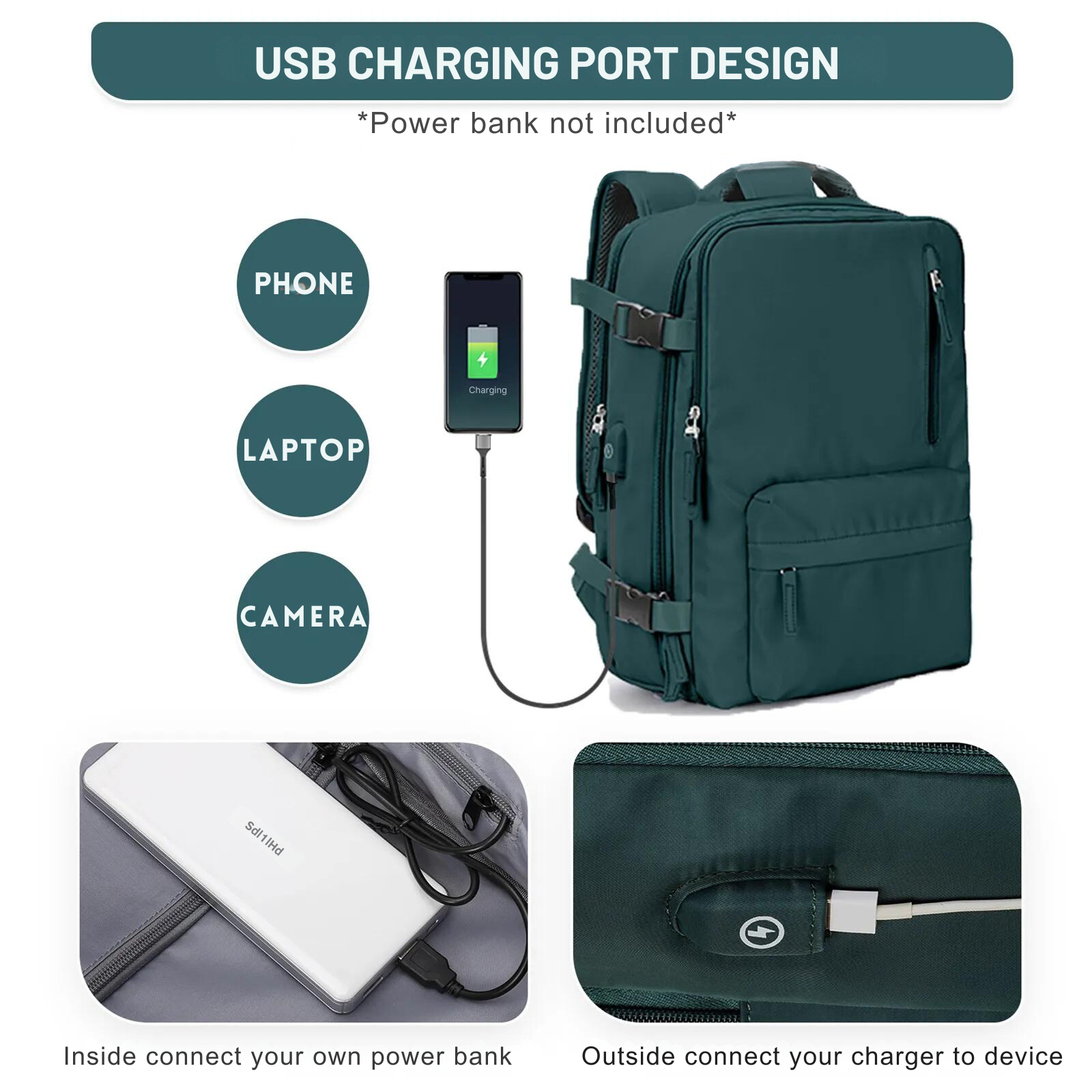 Unisex Expandable Carry-On Travel Backpack with Anti-Theft Pockets 11