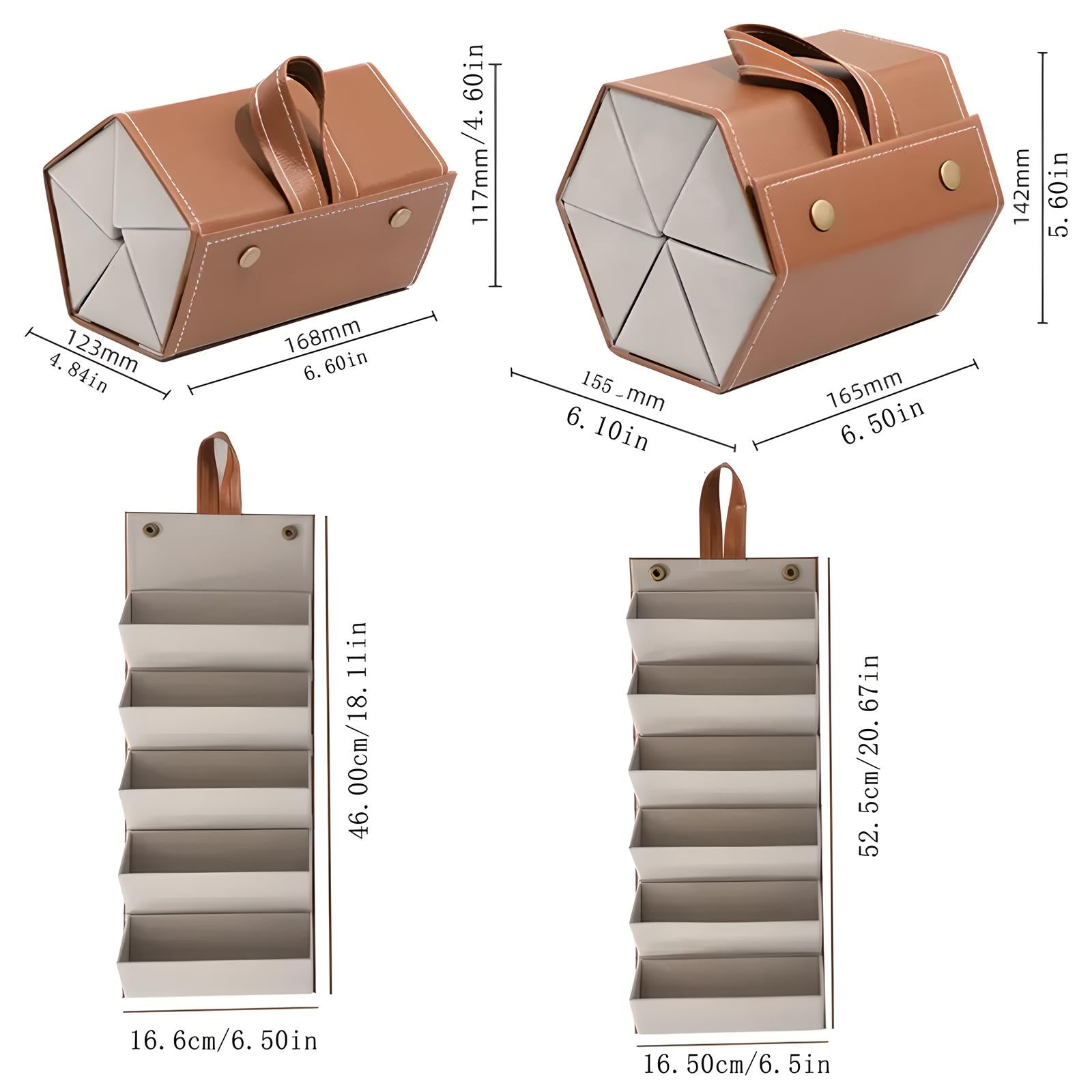 Unisex Foldable Eyewear Storage Case with Multiple Compartments 13