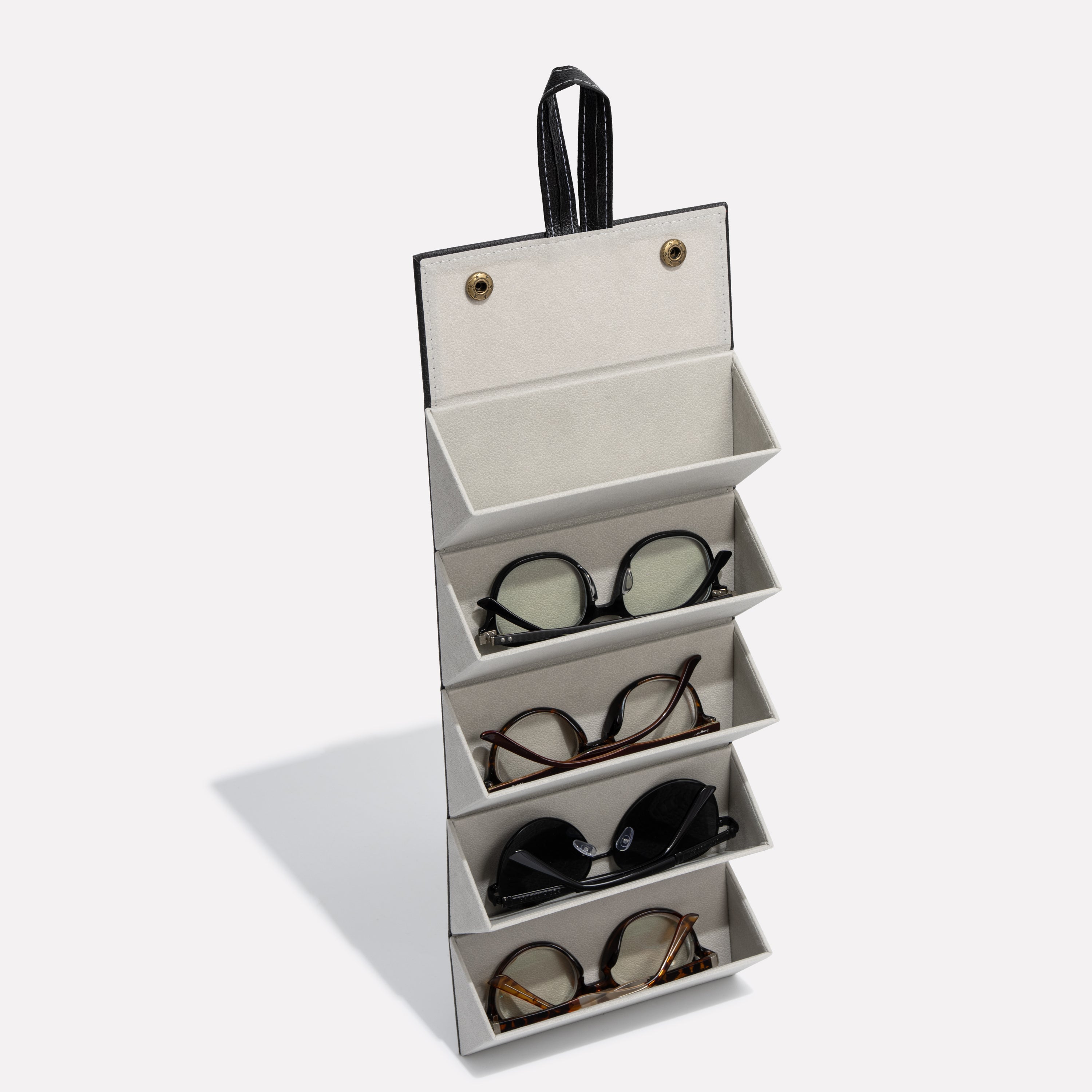 Unisex Foldable Eyewear Storage Case with Multiple Compartments 2