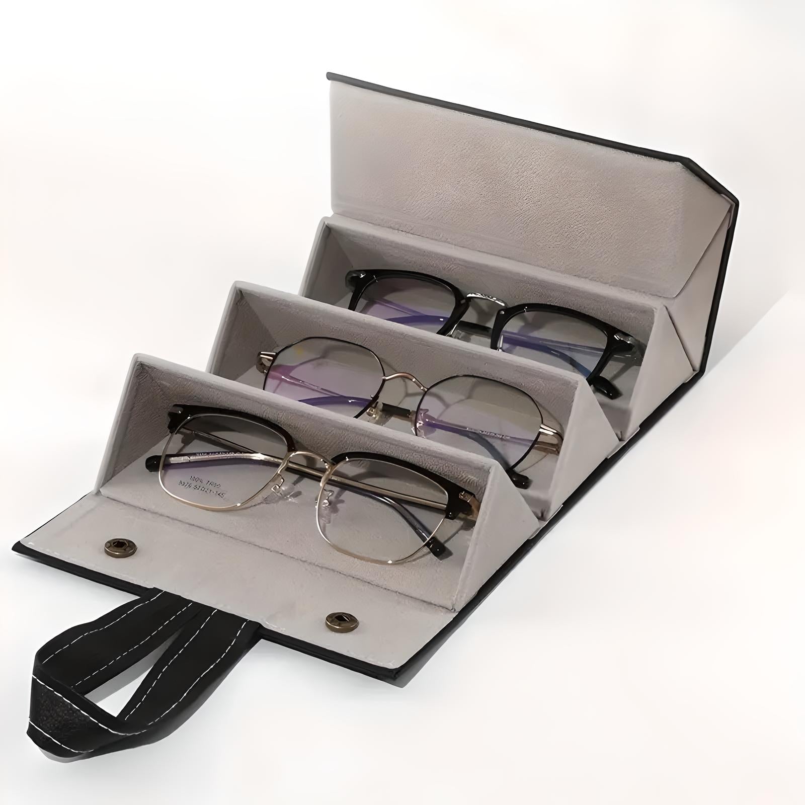 Unisex Foldable Eyewear Storage Case with Multiple Compartments 7