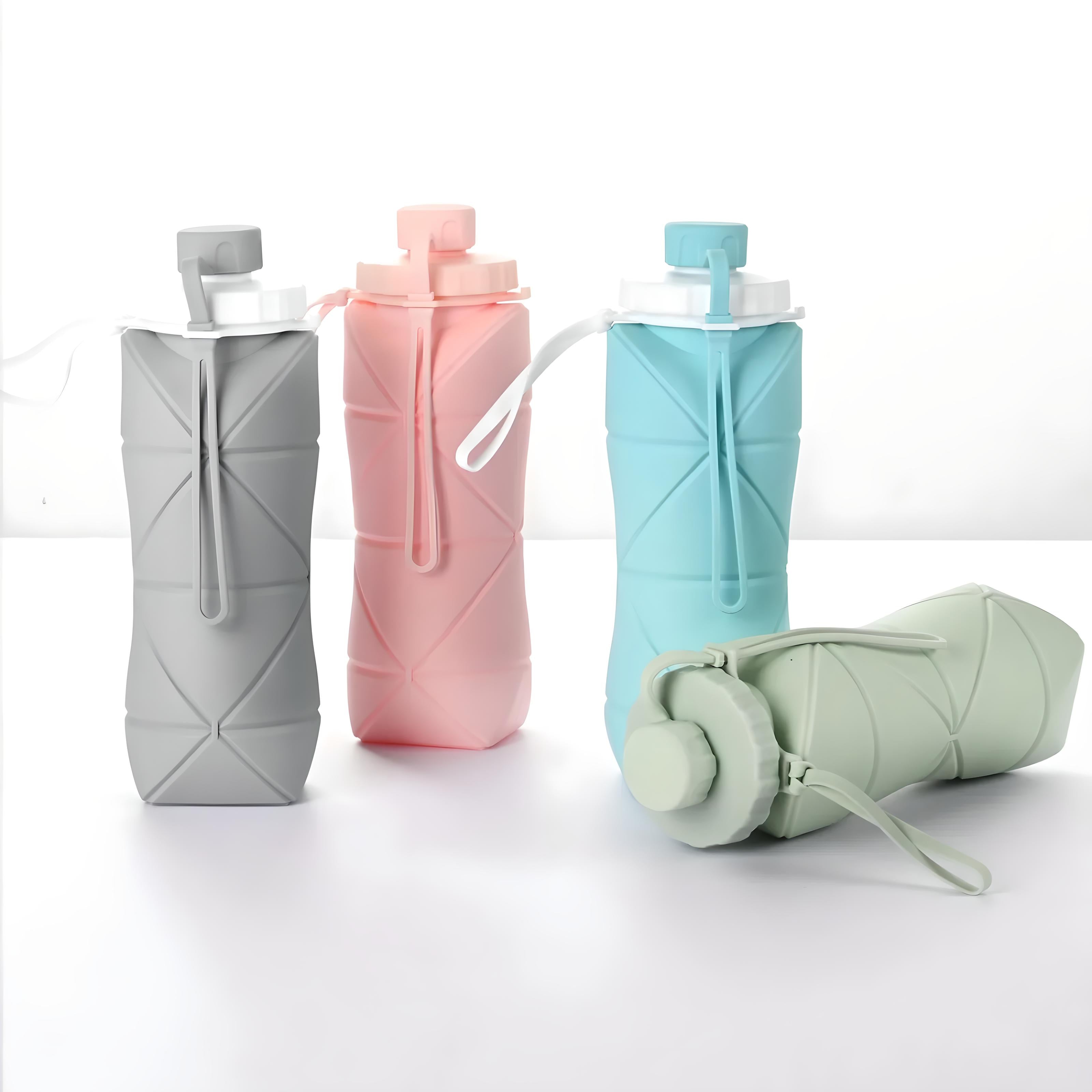 Unisex Foldable Silicone Water Bottle with Compact Design 14