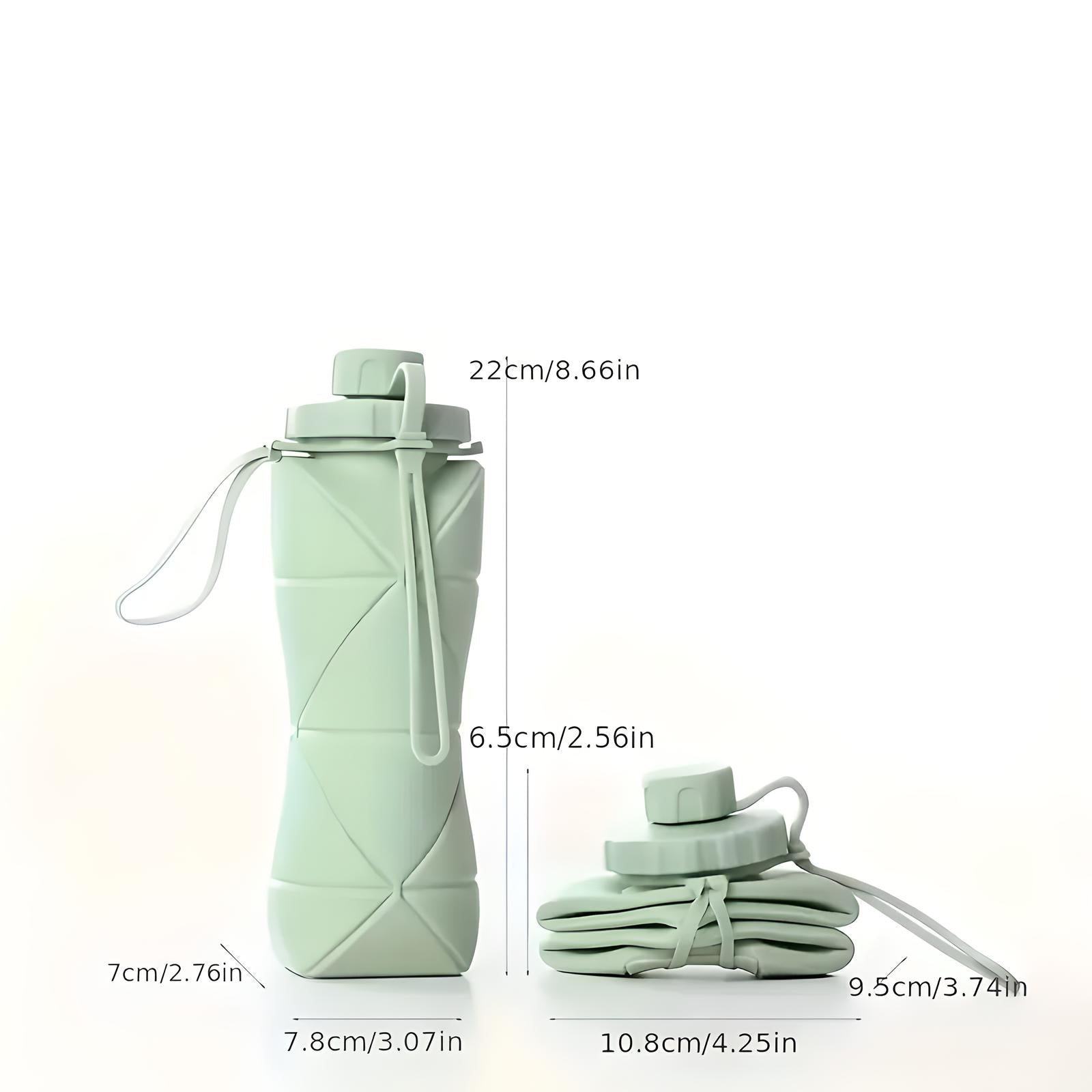 Unisex Foldable Silicone Water Bottle with Compact Design 16