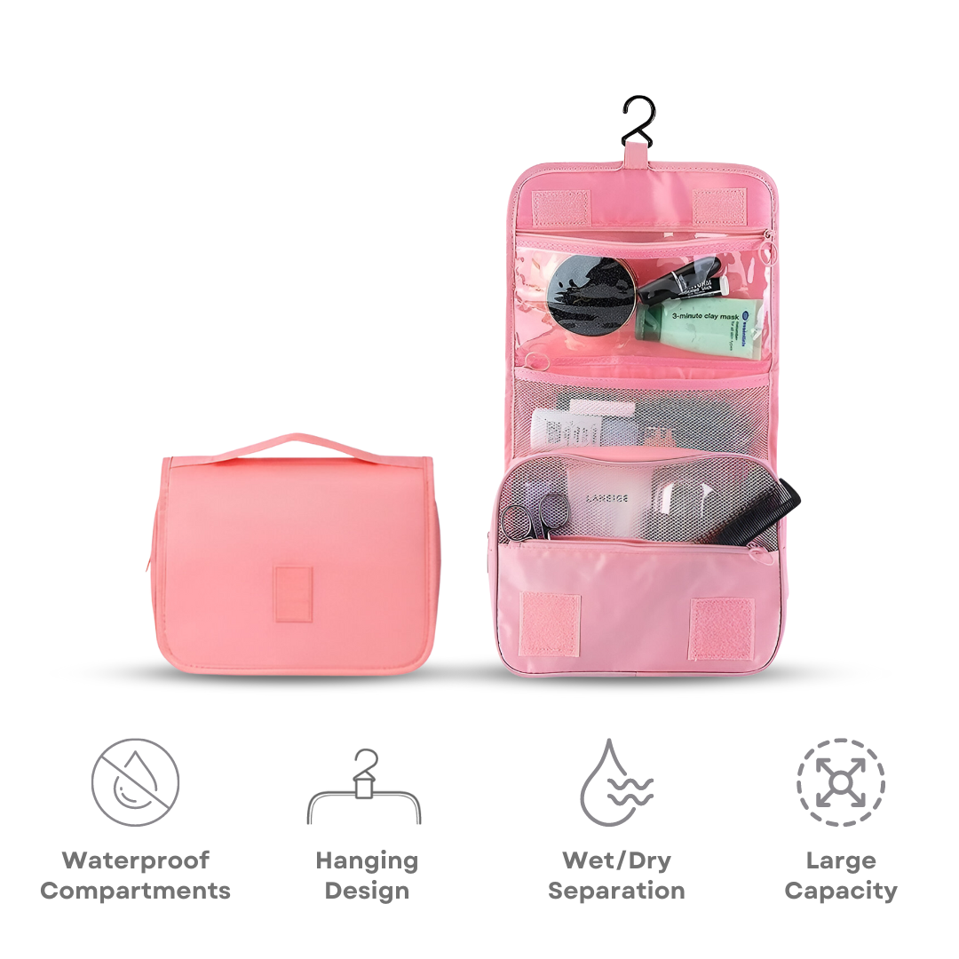 Unisex Hanging Travel Toiletry Organizer with Multiple Compartments 3
