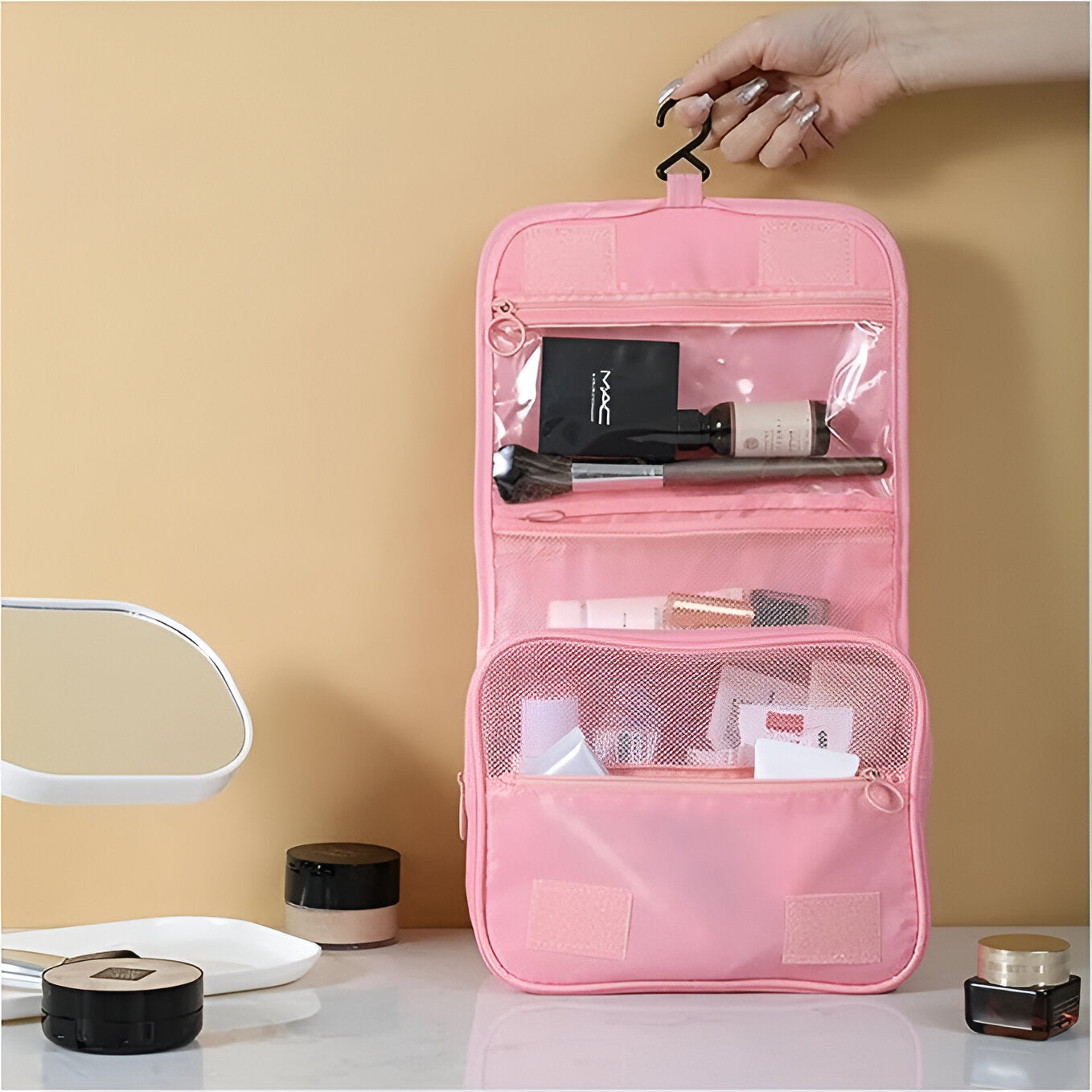 Unisex Hanging Travel Toiletry Organizer with Multiple Compartments 5