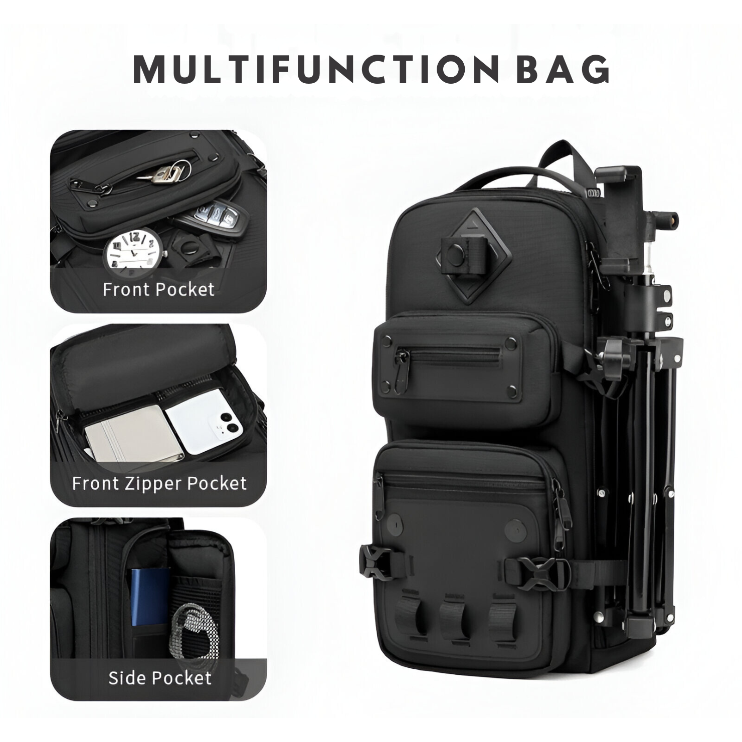 Unisex Large Crossbody Bag with Adjustable Strap and Multiple Compartments 4