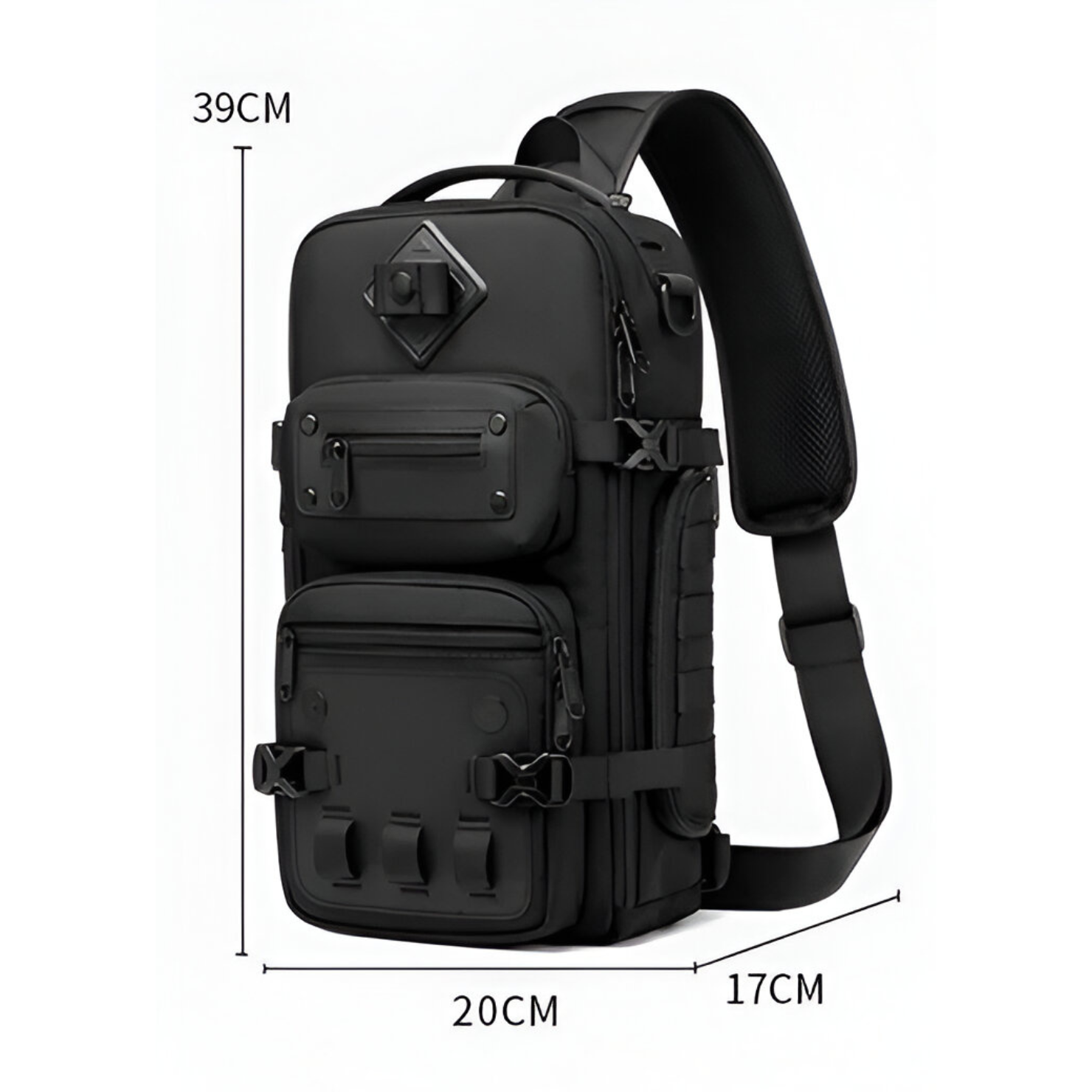 Unisex Large Crossbody Bag with Adjustable Strap and Multiple Compartments 9