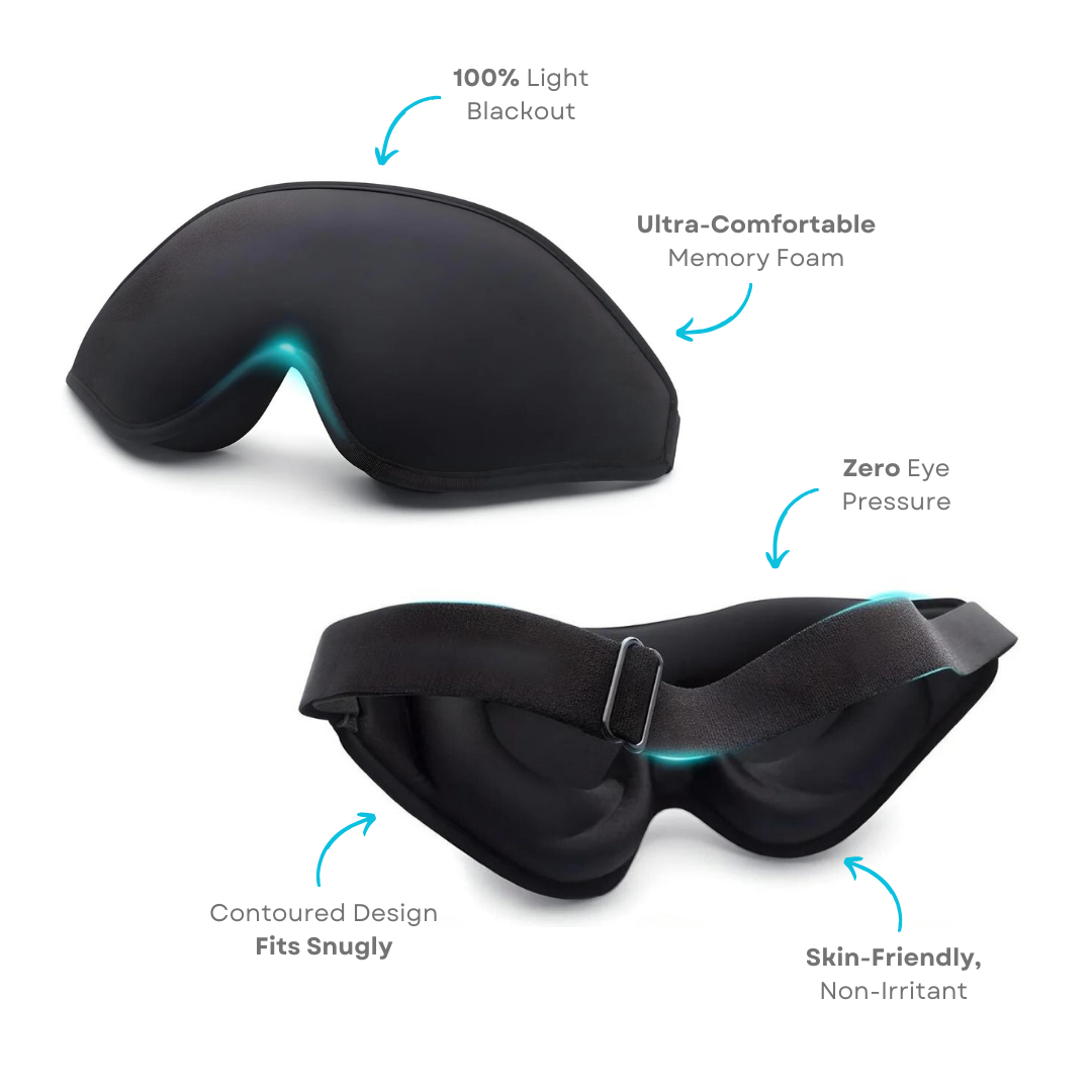 Unisex Memory Foam Sleep Mask with 3D Contoured Design and Adjustable Strap 4