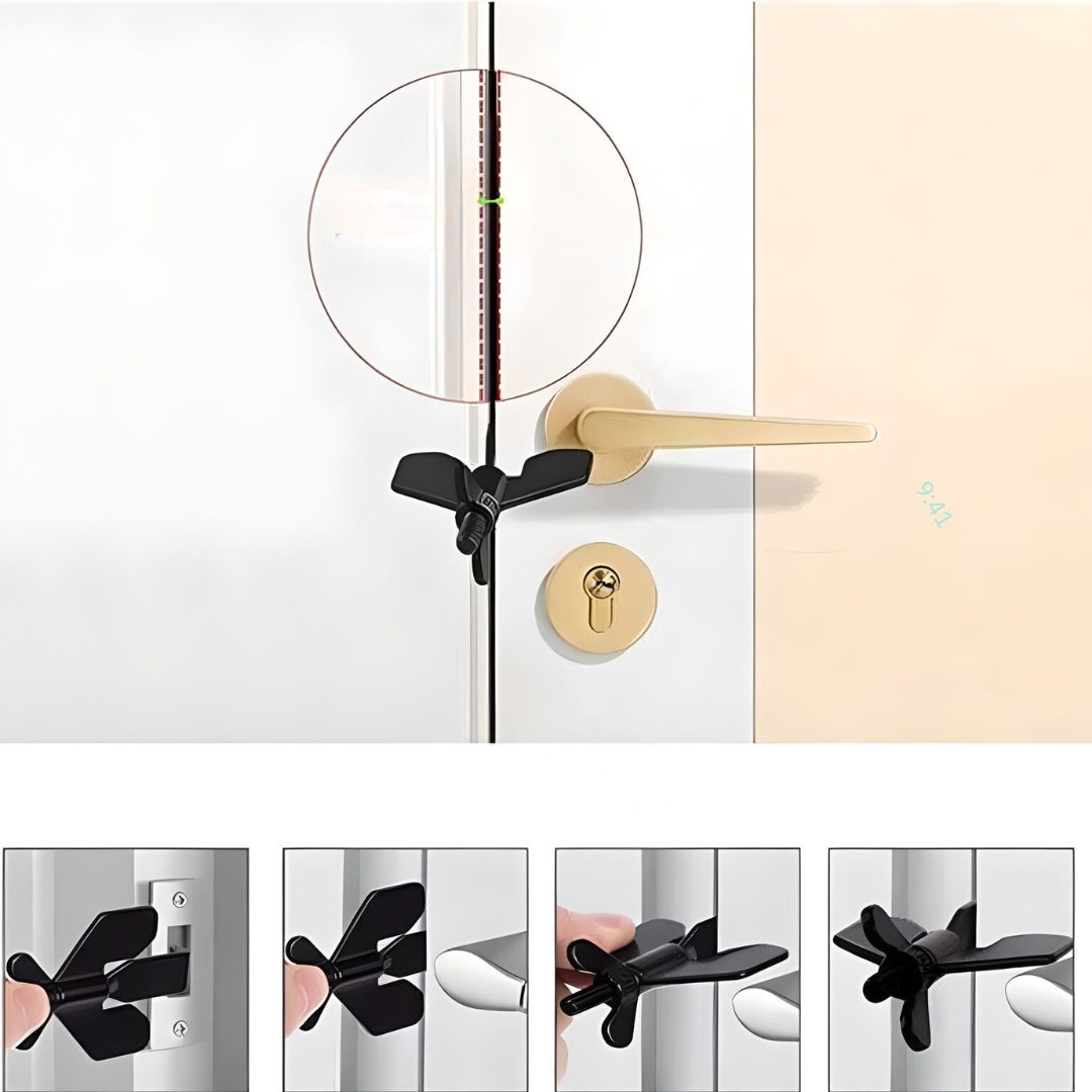 Unisex Metal Travel Door Security Stopper with Anti-Slip Base 5