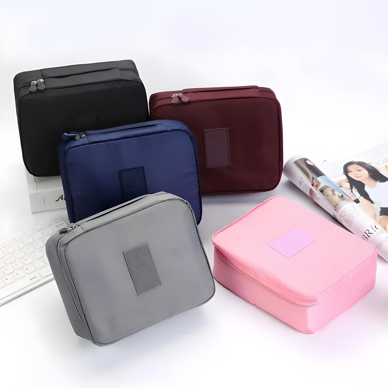 Unisex Multi-Compartment Travel Organizer with Zippered Sections 9