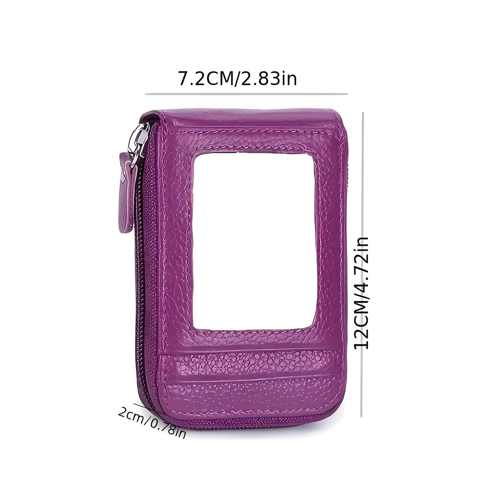Unisex RFID Blocking Card Holder with Zip Closure 10
