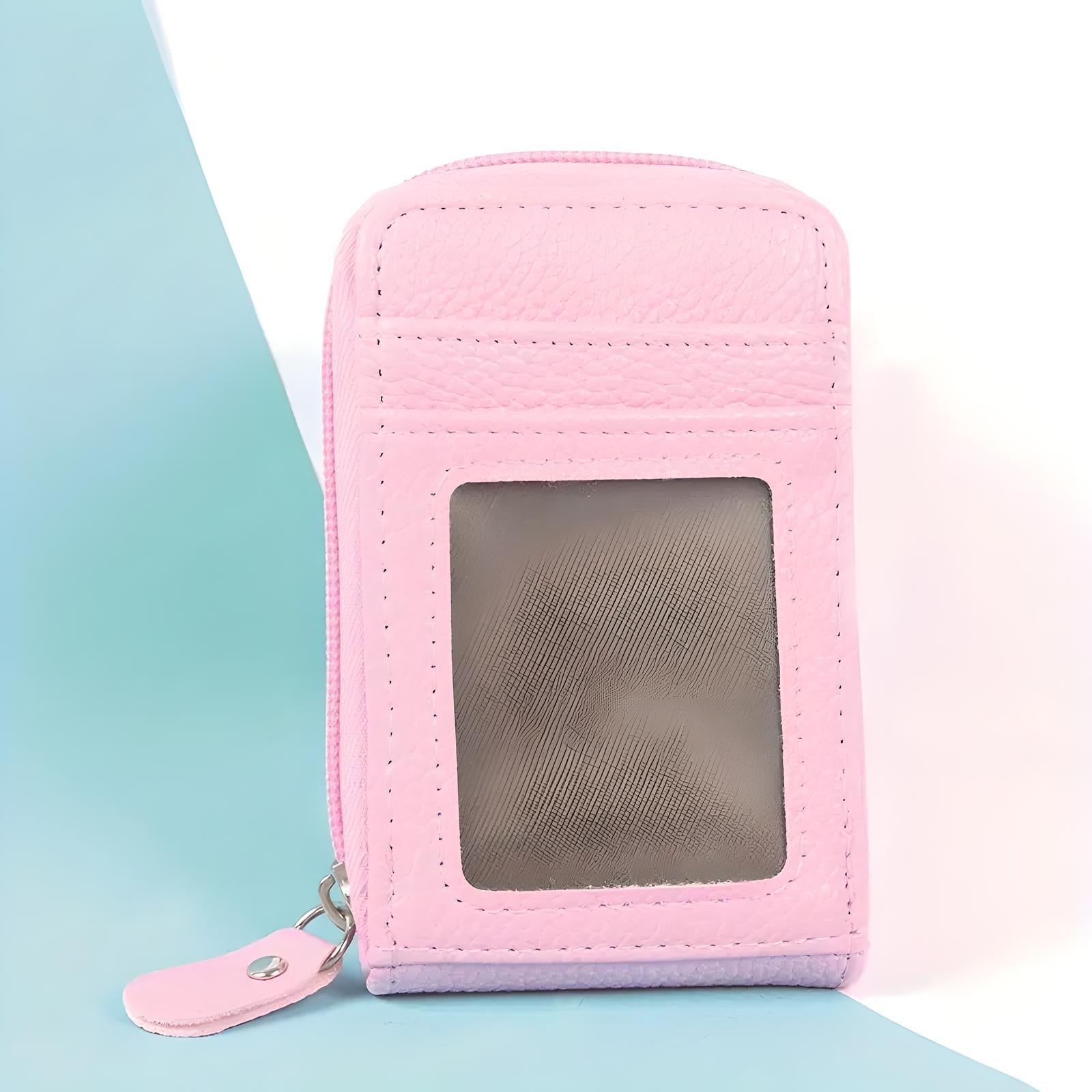 Unisex RFID Blocking Card Holder with Zip Closure 11