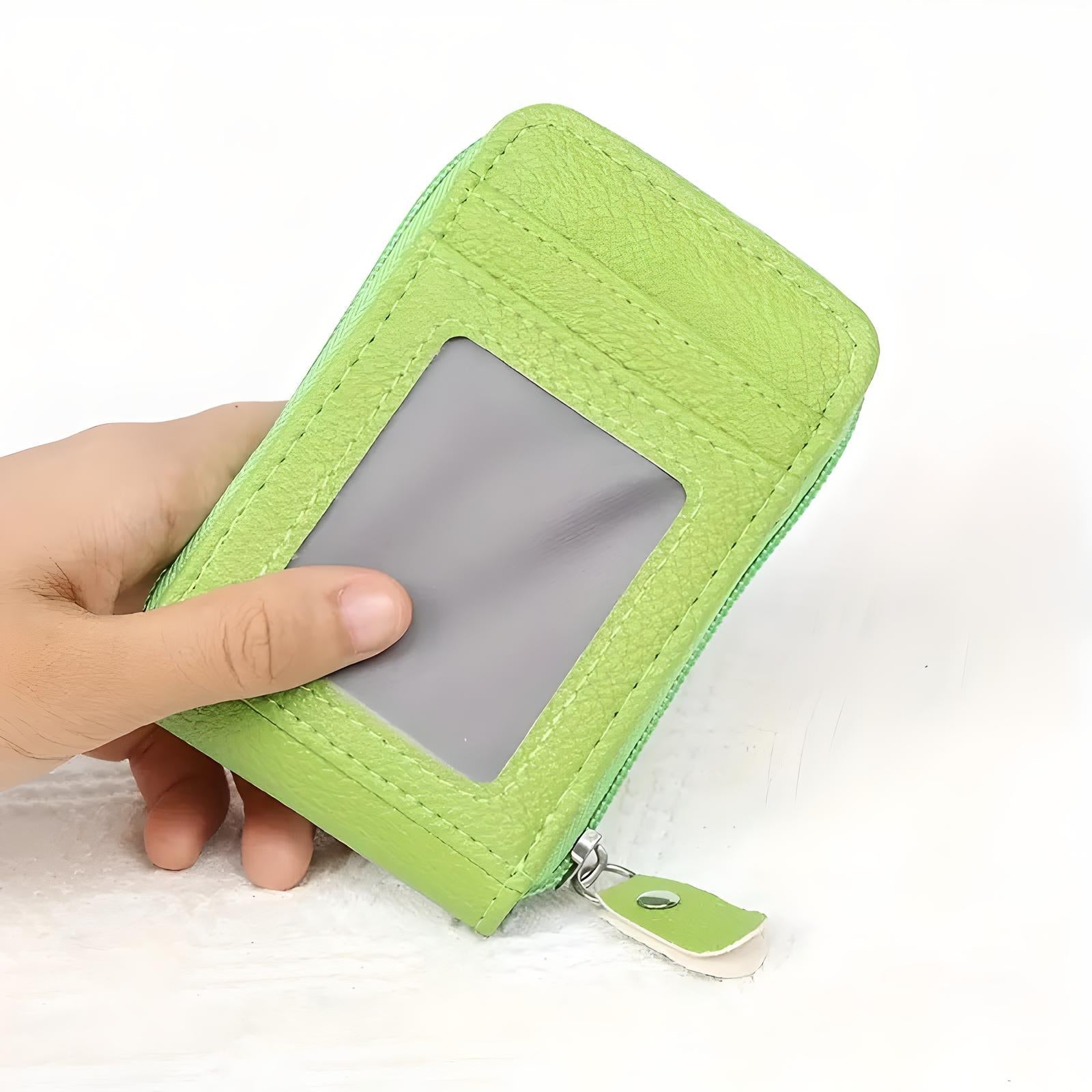 Unisex RFID Blocking Card Holder with Zip Closure 13