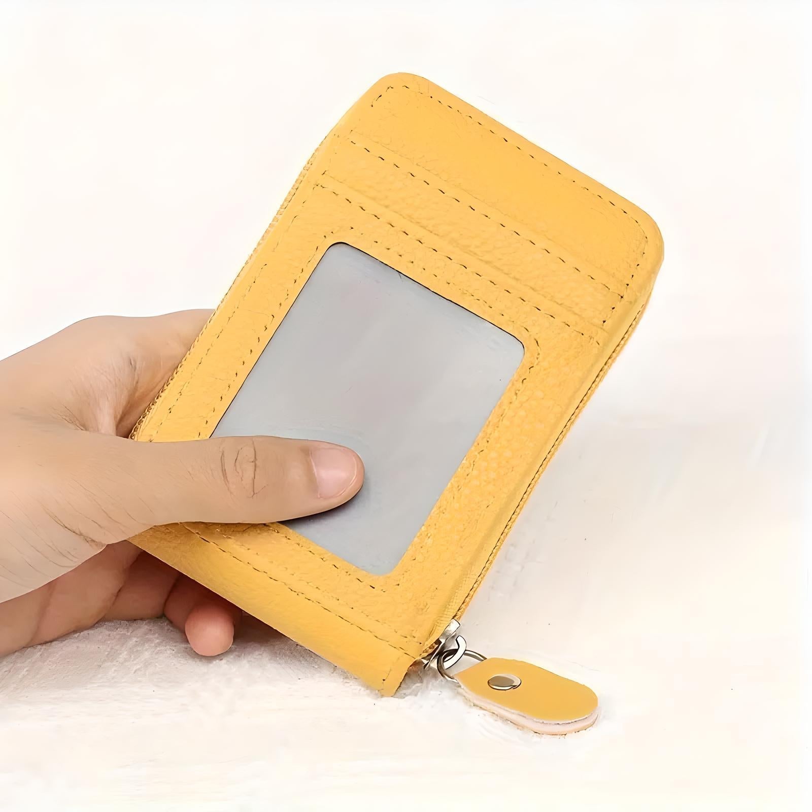 Unisex RFID Blocking Card Holder with Zip Closure 17