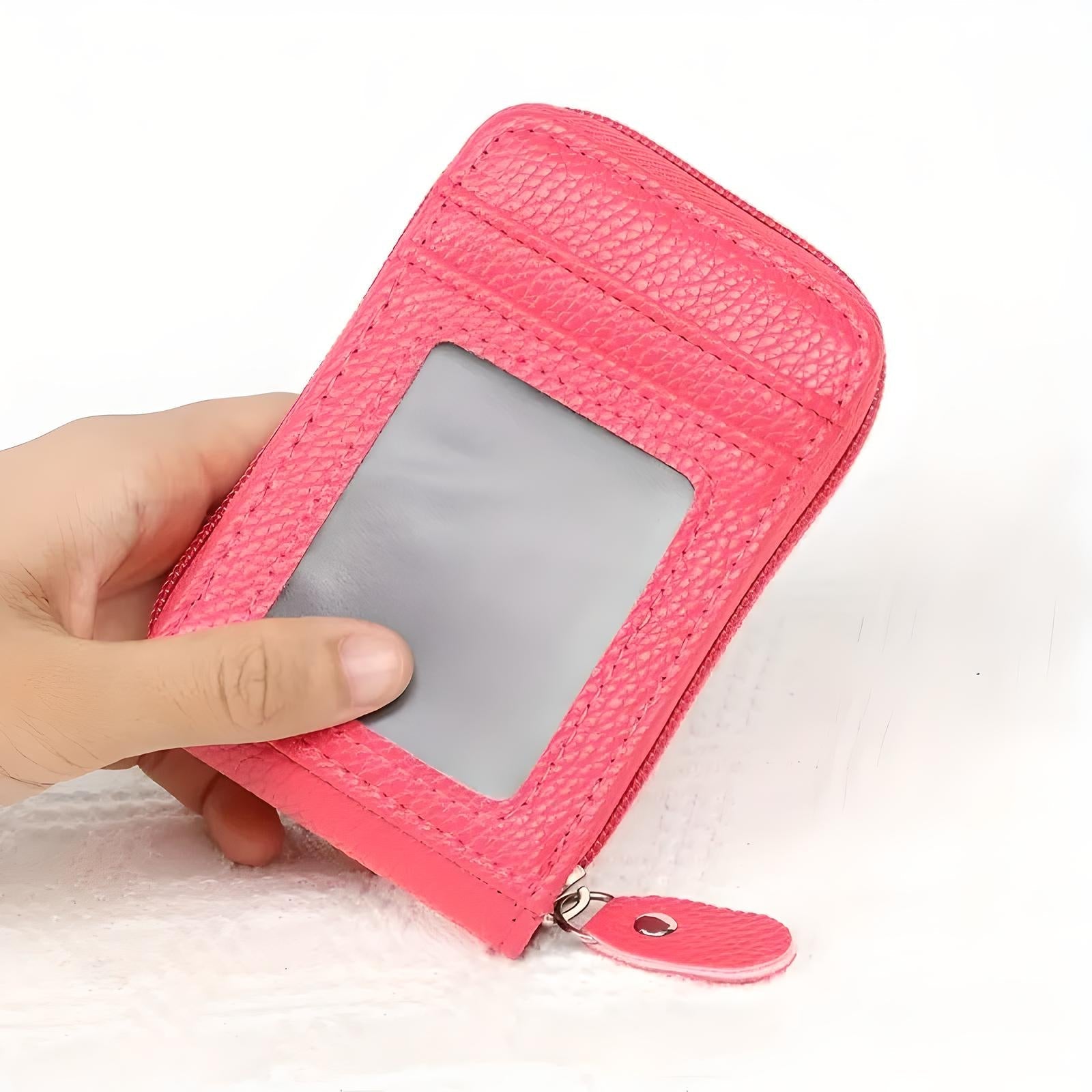 Unisex RFID Blocking Card Holder with Zip Closure 18