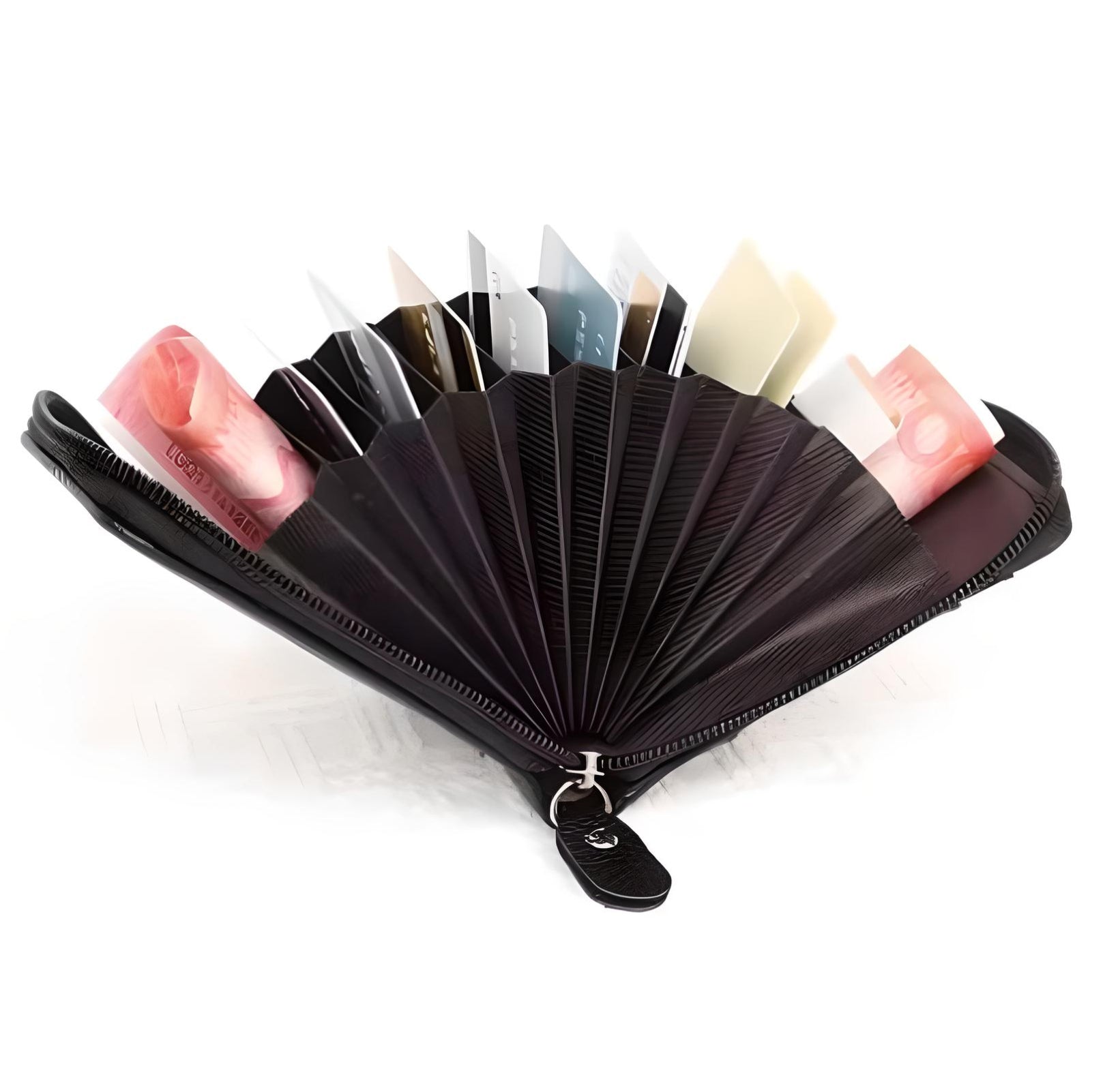 Unisex RFID Blocking Card Holder with Zip Closure 7