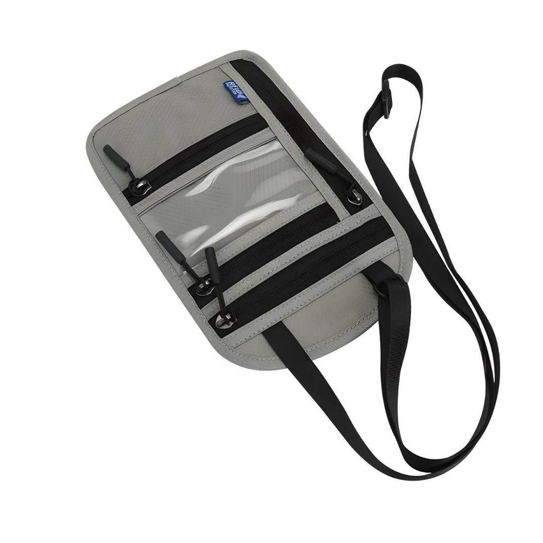 Unisex RFID Blocking Neck Wallet with Multiple Document Compartments 5