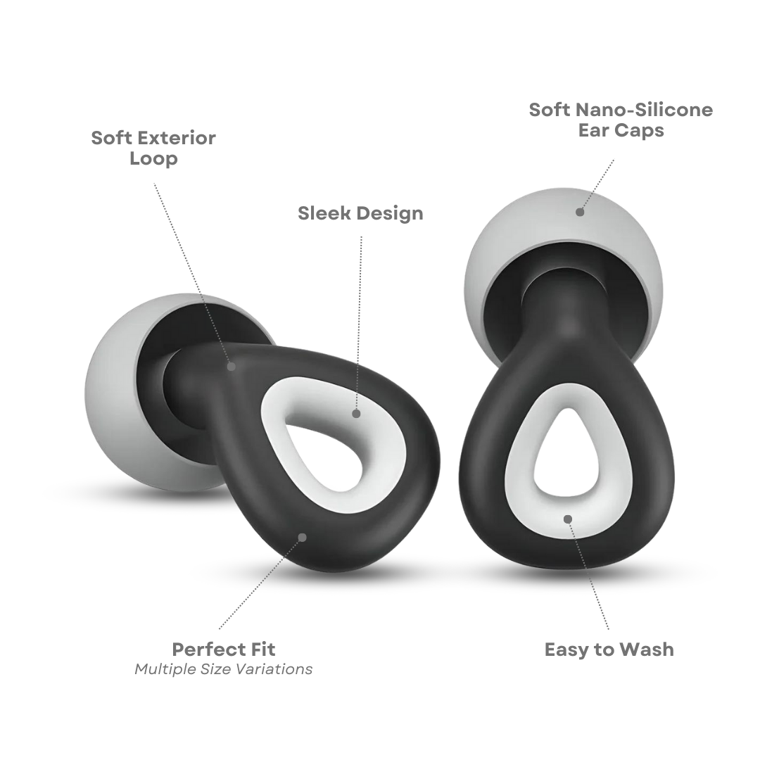 Unisex Silicone Travel Earplugs with Pressure Regulation and Multiple Cap Sizes 4