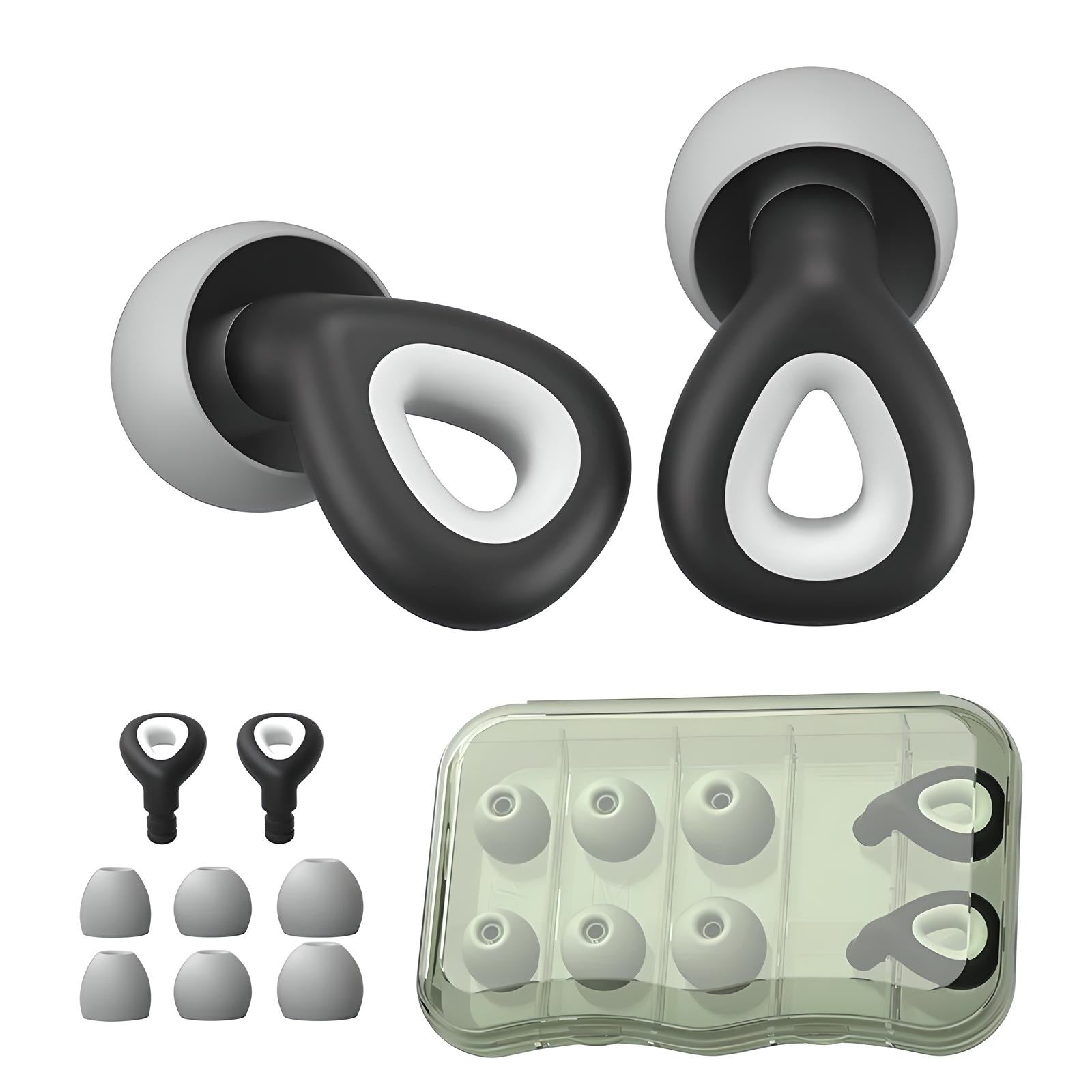 Unisex Silicone Travel Earplugs with Pressure Regulation and Multiple Cap Sizes 7