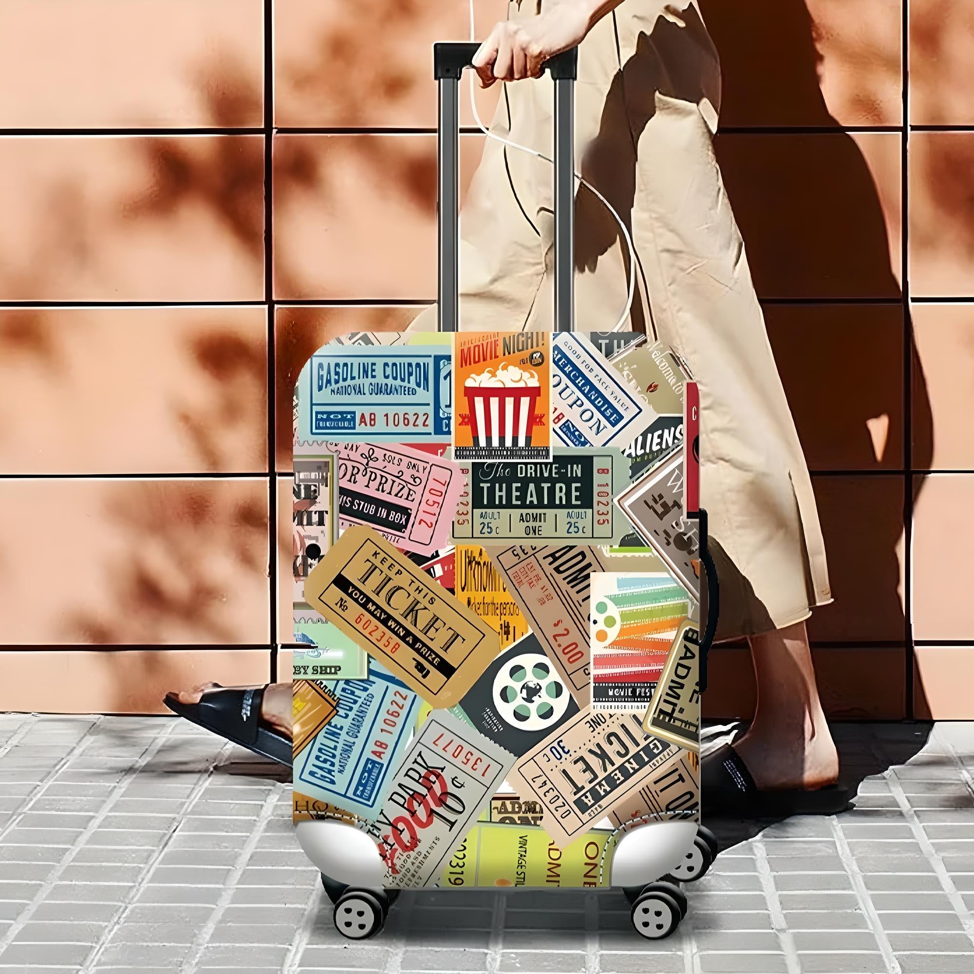 Unisex Suitcase Protection Cover with Printed Design 10