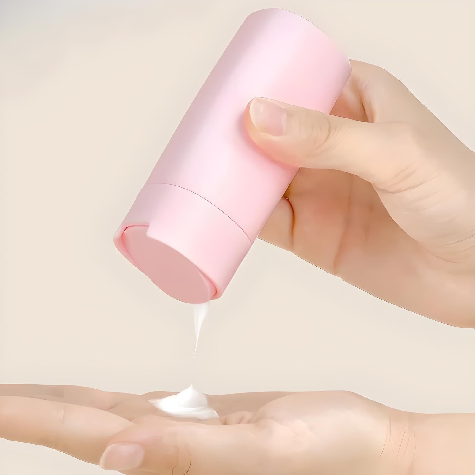 Unisex Travel Cream Dispensers Set with 5 Reusable Containers 7
