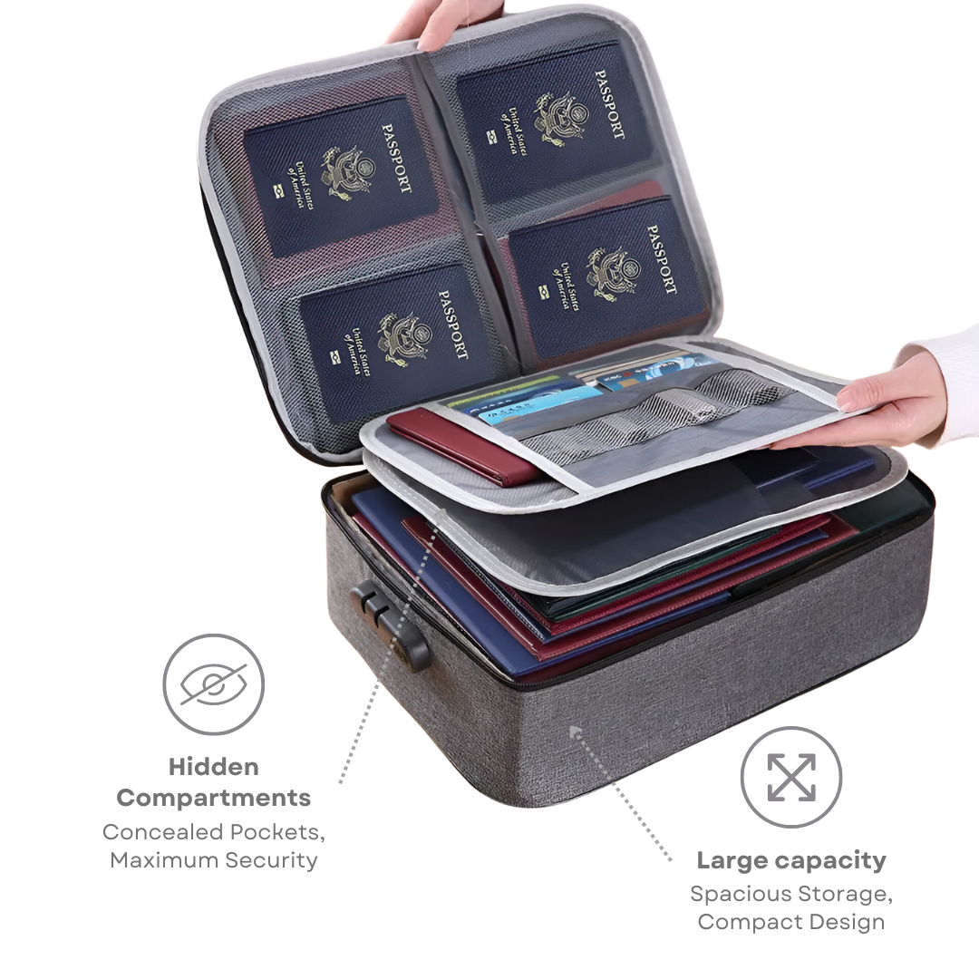 Unisex Travel Document Organizer Bag with Multiple Compartments 4