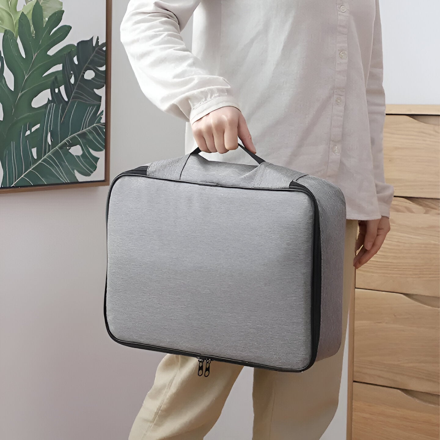 Unisex Travel Document Organizer Bag with Multiple Compartments 9
