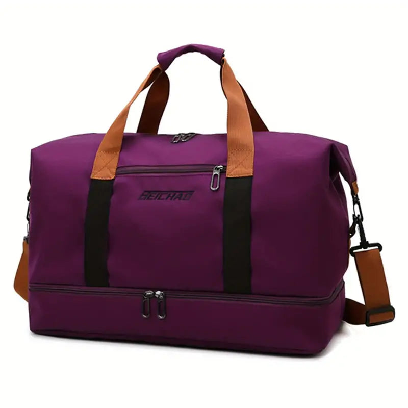 Unisex Travel Duffle Bag with Interior Compartments and Shoe Pocket 15