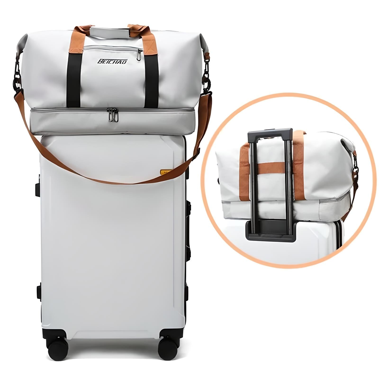 Unisex Travel Duffle Bag with Interior Compartments and Shoe Pocket 5