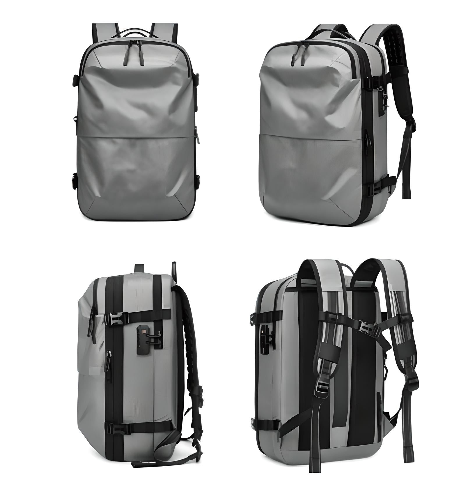 Unisex Vacuum Compression Travel Backpack with Built-in Pump and Anti-Theft Pocket 6
