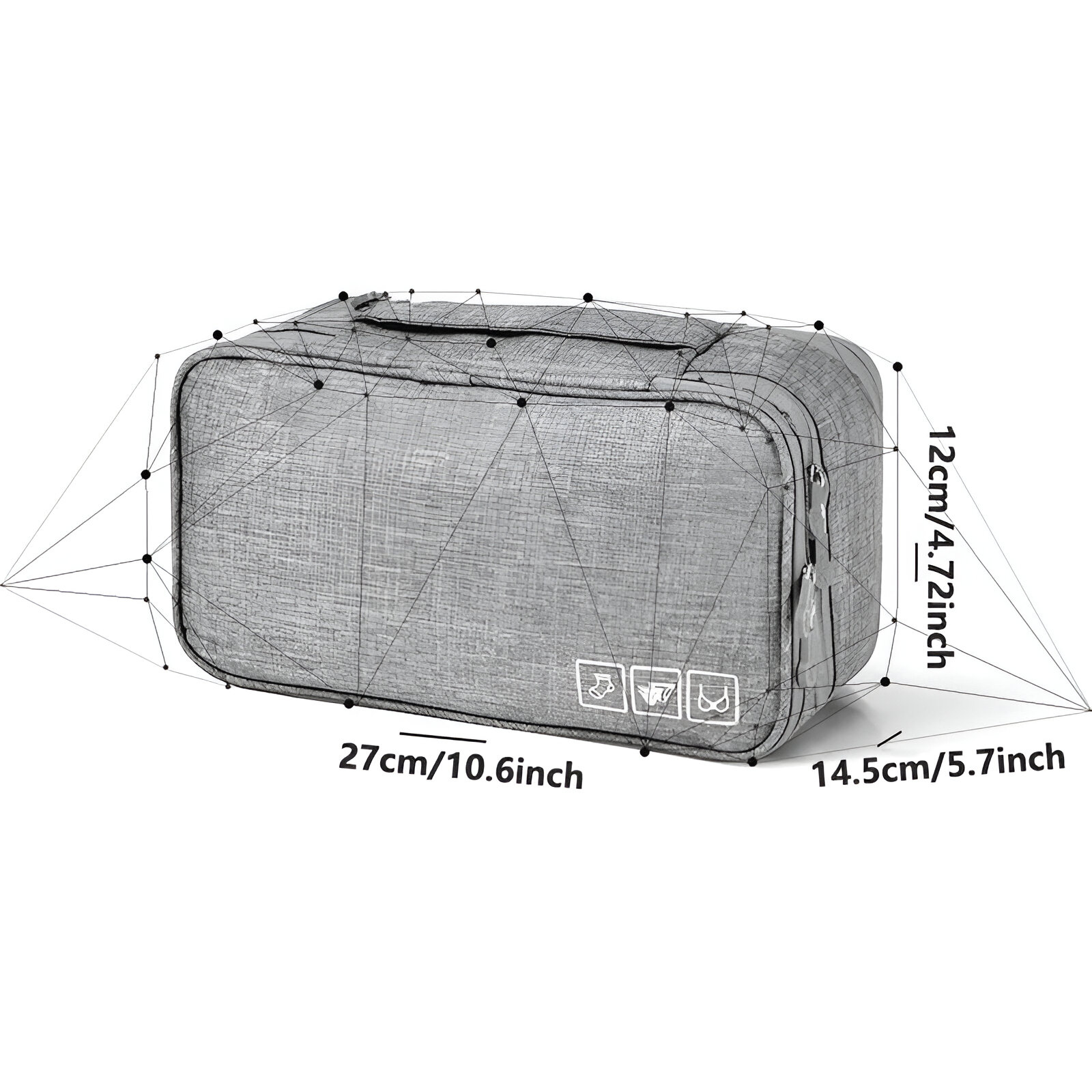 Unisex Waterproof Packing Cube for Undergarments with Dual Compartments 9