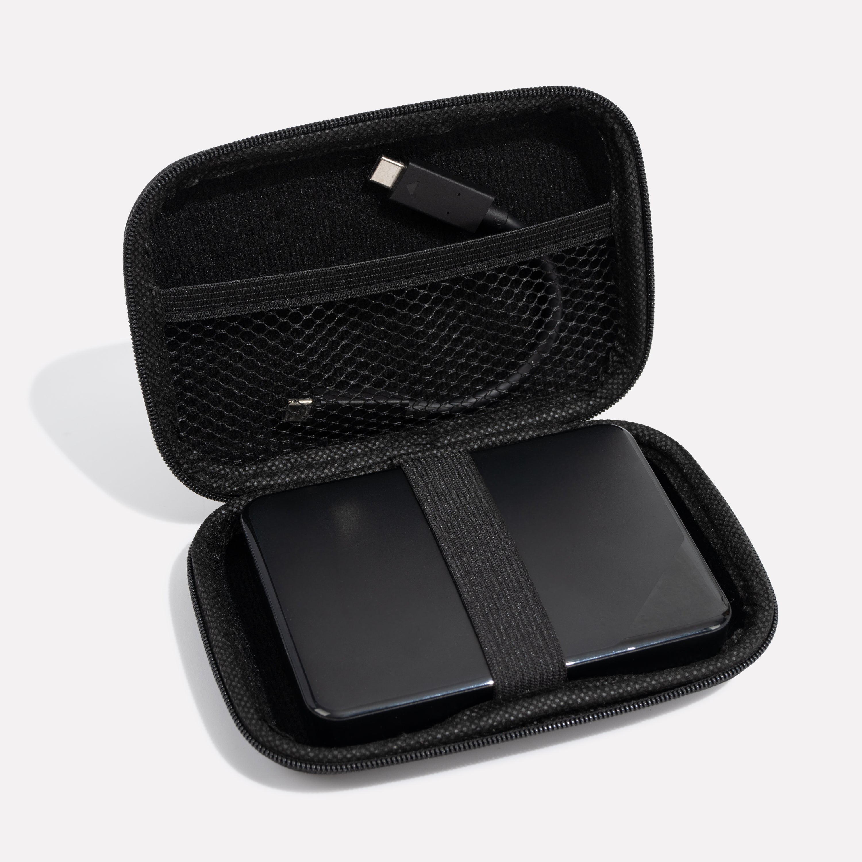 Unisex Zippered Cable Storage Case with Hard Shell Protection 2