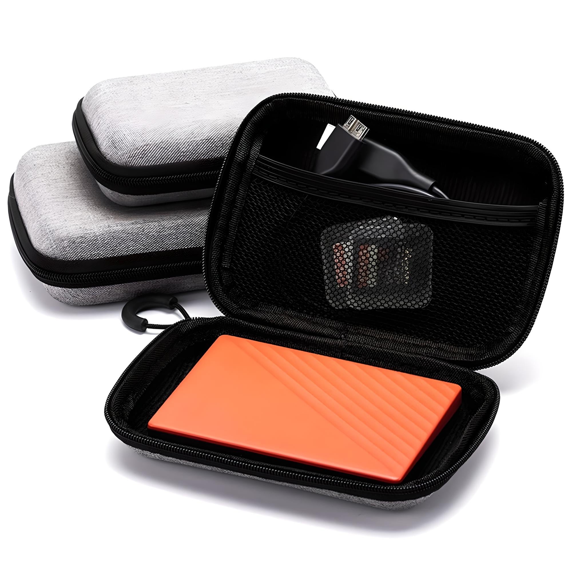 Unisex Zippered Cable Storage Case with Hard Shell Protection 6