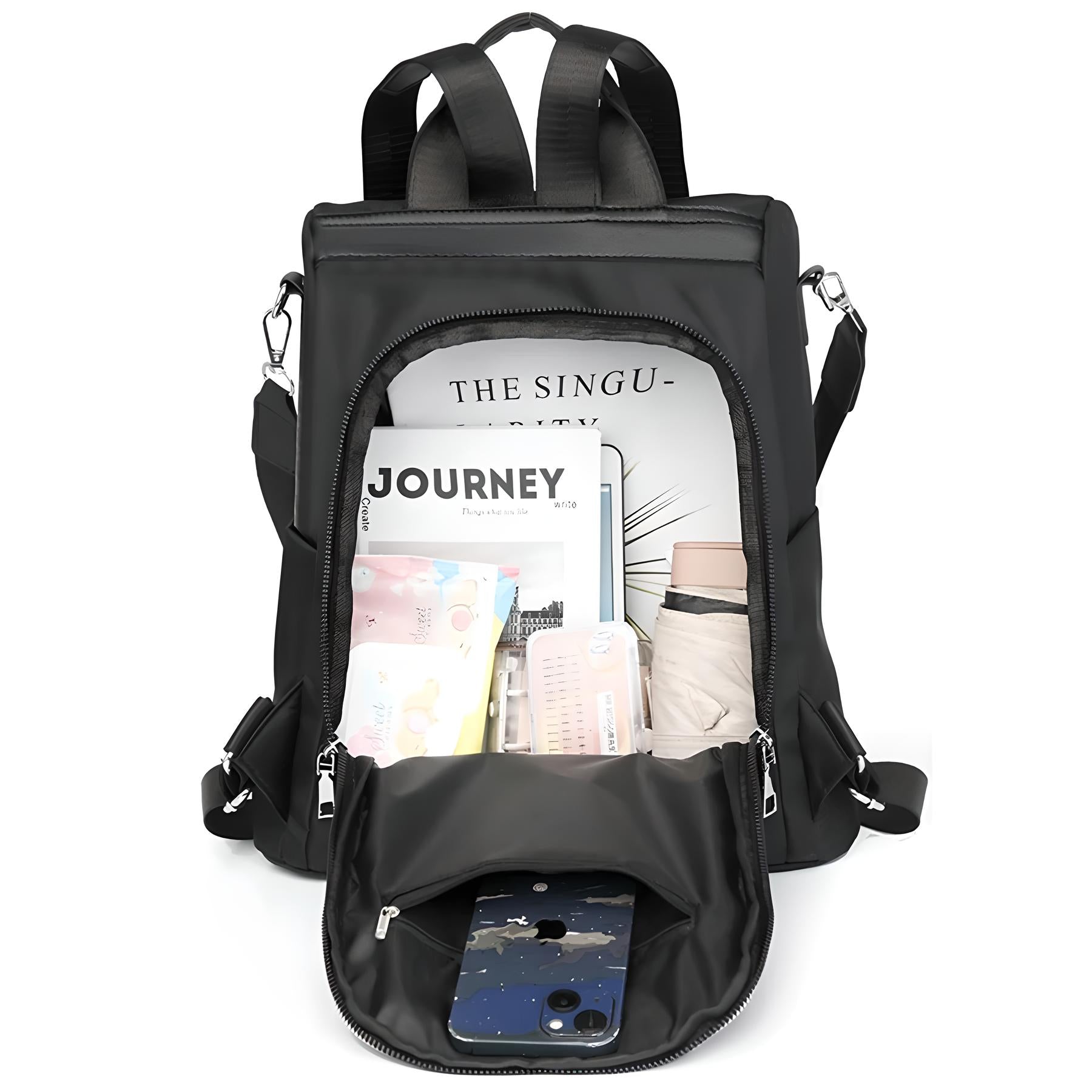 Women's Anti-Theft Backpack with Multiple Compartments and Security Features 5