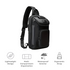 Women's Black Crossbody Bag with Security Features and Adjustable Strap 5