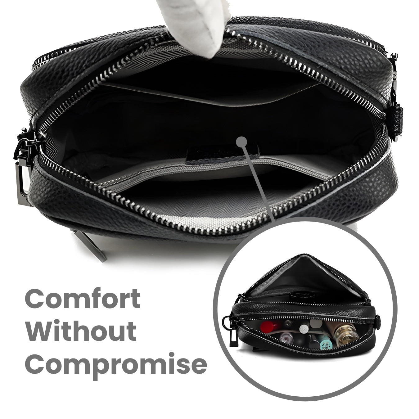 Women's Leather Crossbody Bag with Adjustable Strap 3