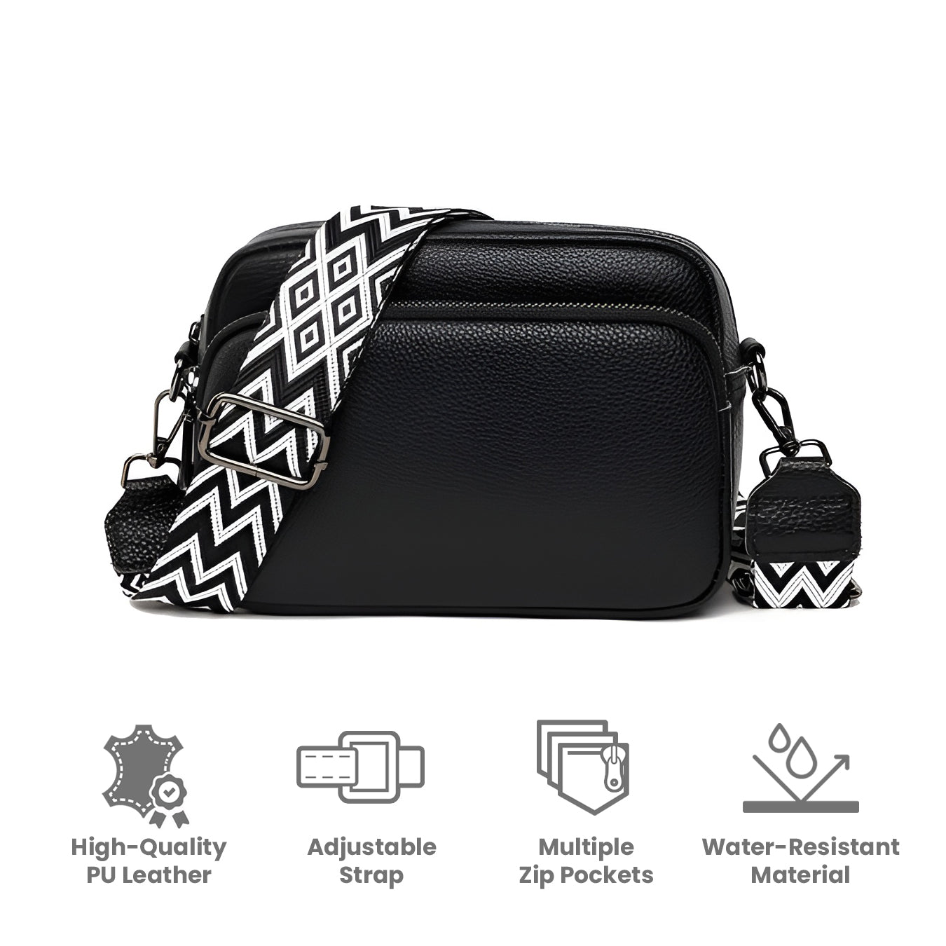 Women's Leather Crossbody Bag with Adjustable Strap 4
