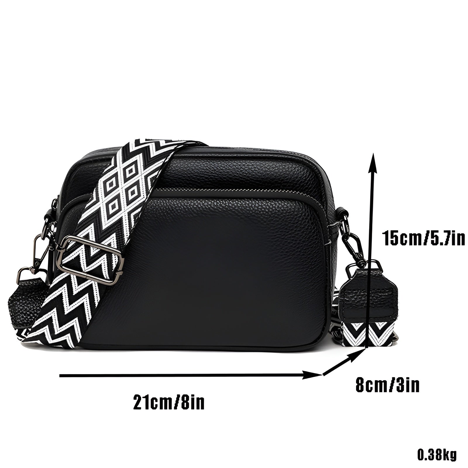 Women's Leather Crossbody Bag with Adjustable Strap 9