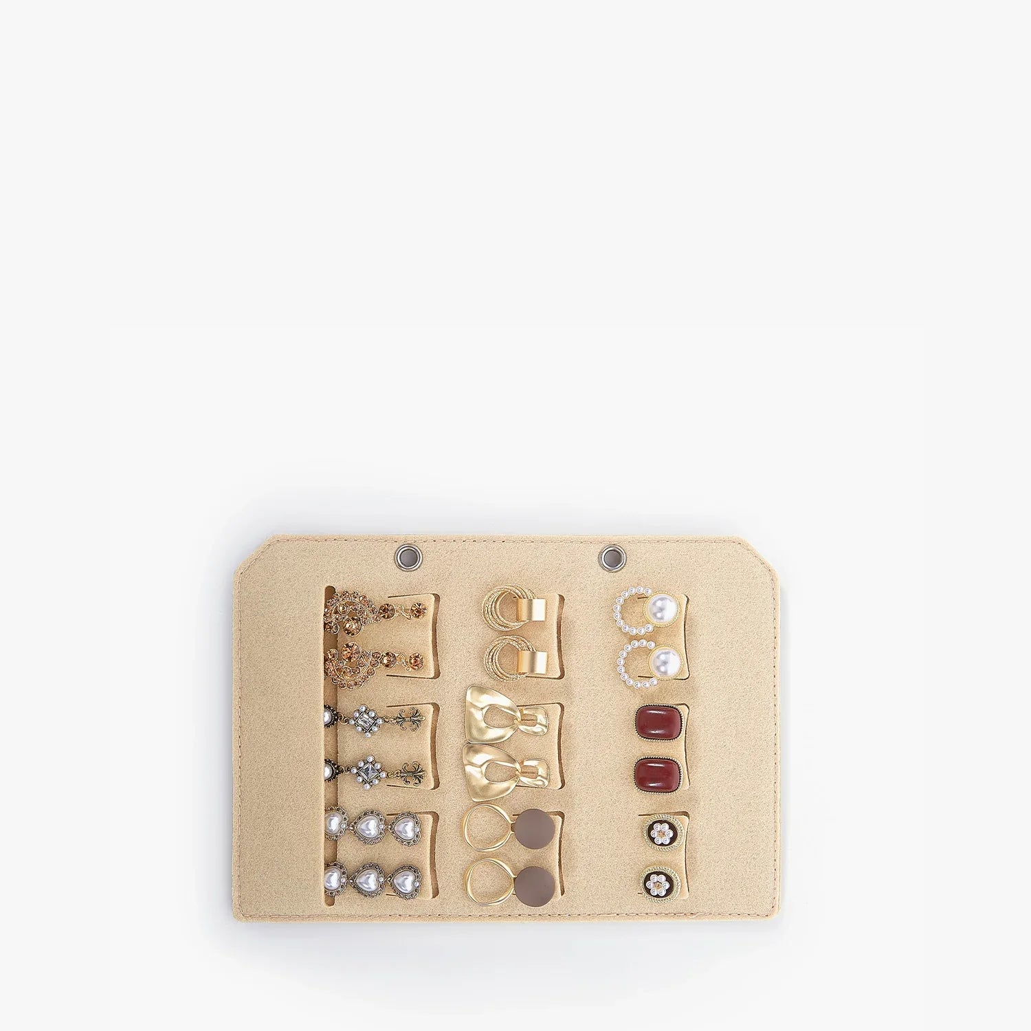 Women's Multi-Compartment Jewellery Organizer with Zippered Pockets 10